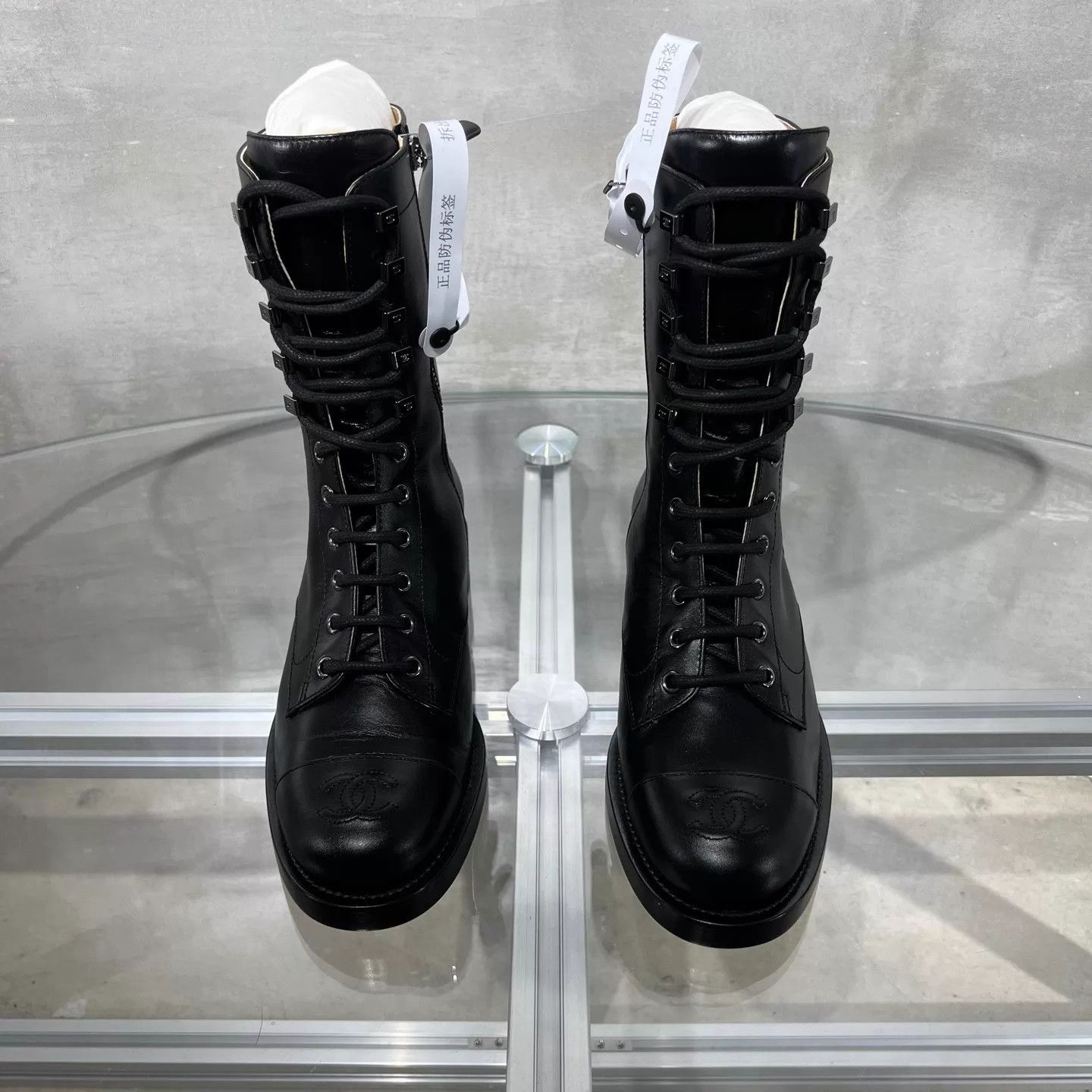 Chanel Chanel Women's Black Martin Boots 37 Size US 6.5 / IT 36.5 - 1 Thumbnail