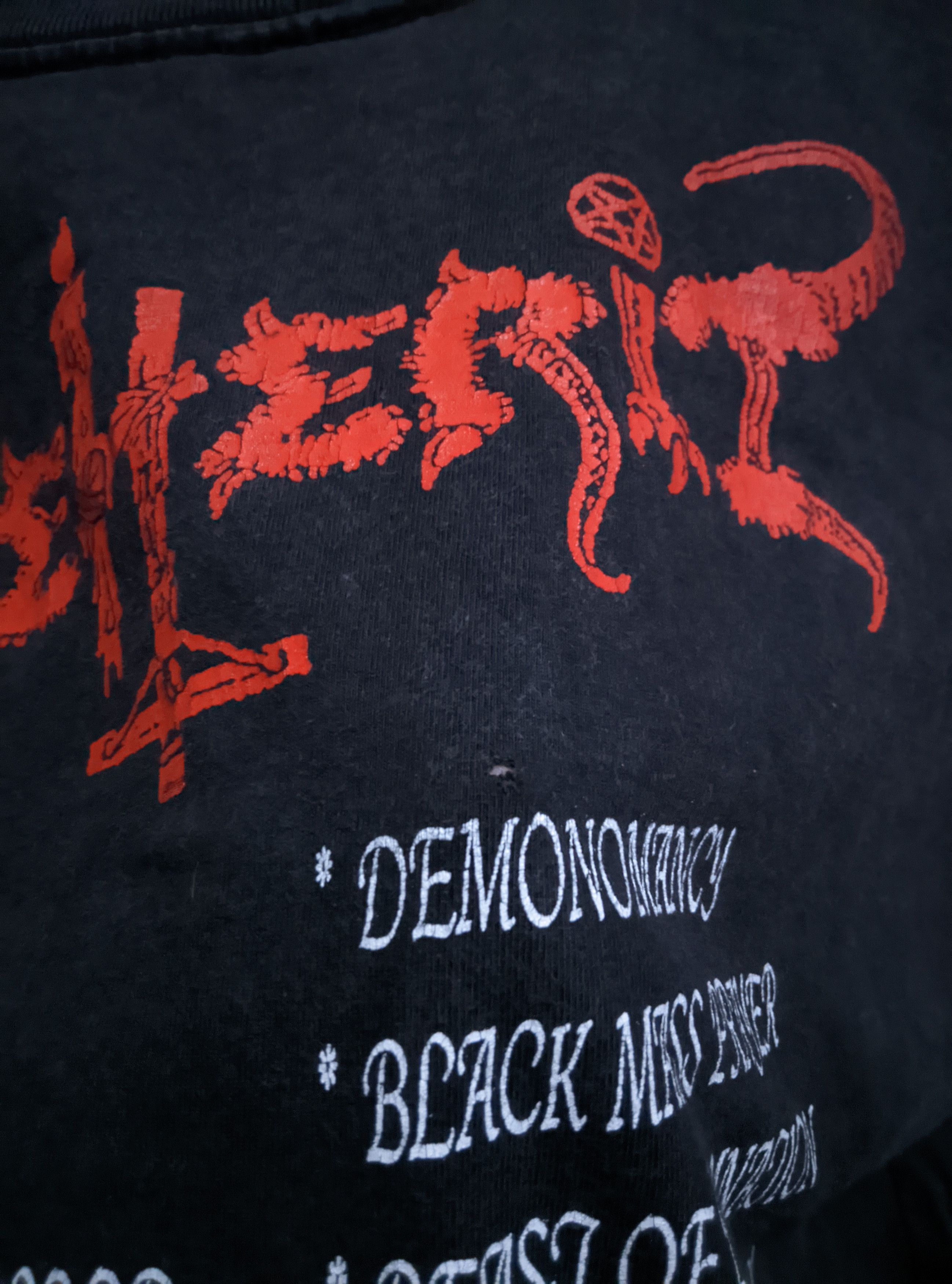 Band Tees Vintage beherit the oath of black blood black metal Size US M / EU 48-50 / 2 - 7 Thumbnail