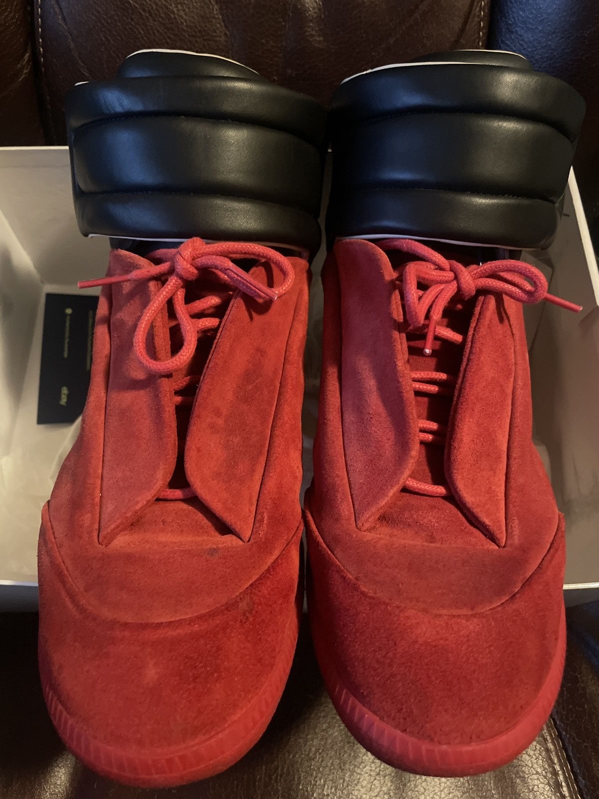 Maison Margiela Maison margiela future suede red/black Size US 9.5 / EU 42-43 - 3 Thumbnail