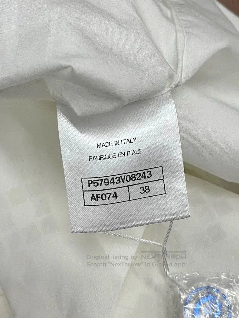 Chanel Chanel White Paneled Hollow Out Collar Shirt Long Sleeve To Size US M / EU 48-50 / 2 - 8 Thumbnail