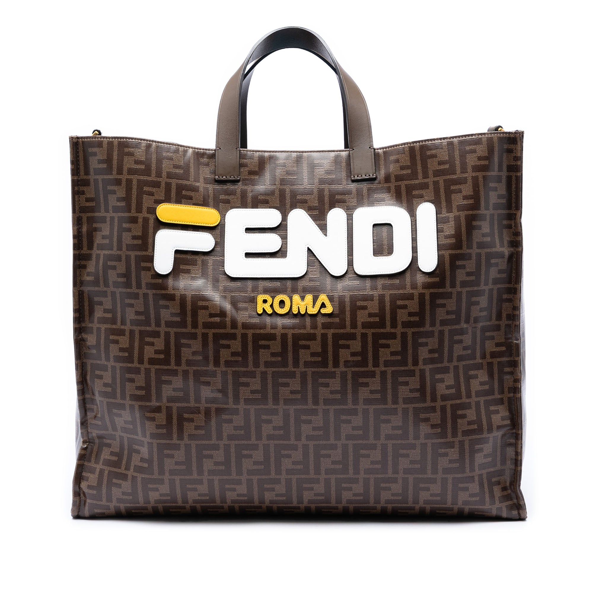 Fendi Fila Zucca Coated Canvas Logo Mania Shopper Tote Size ONE SIZE - 1 Thumbnail