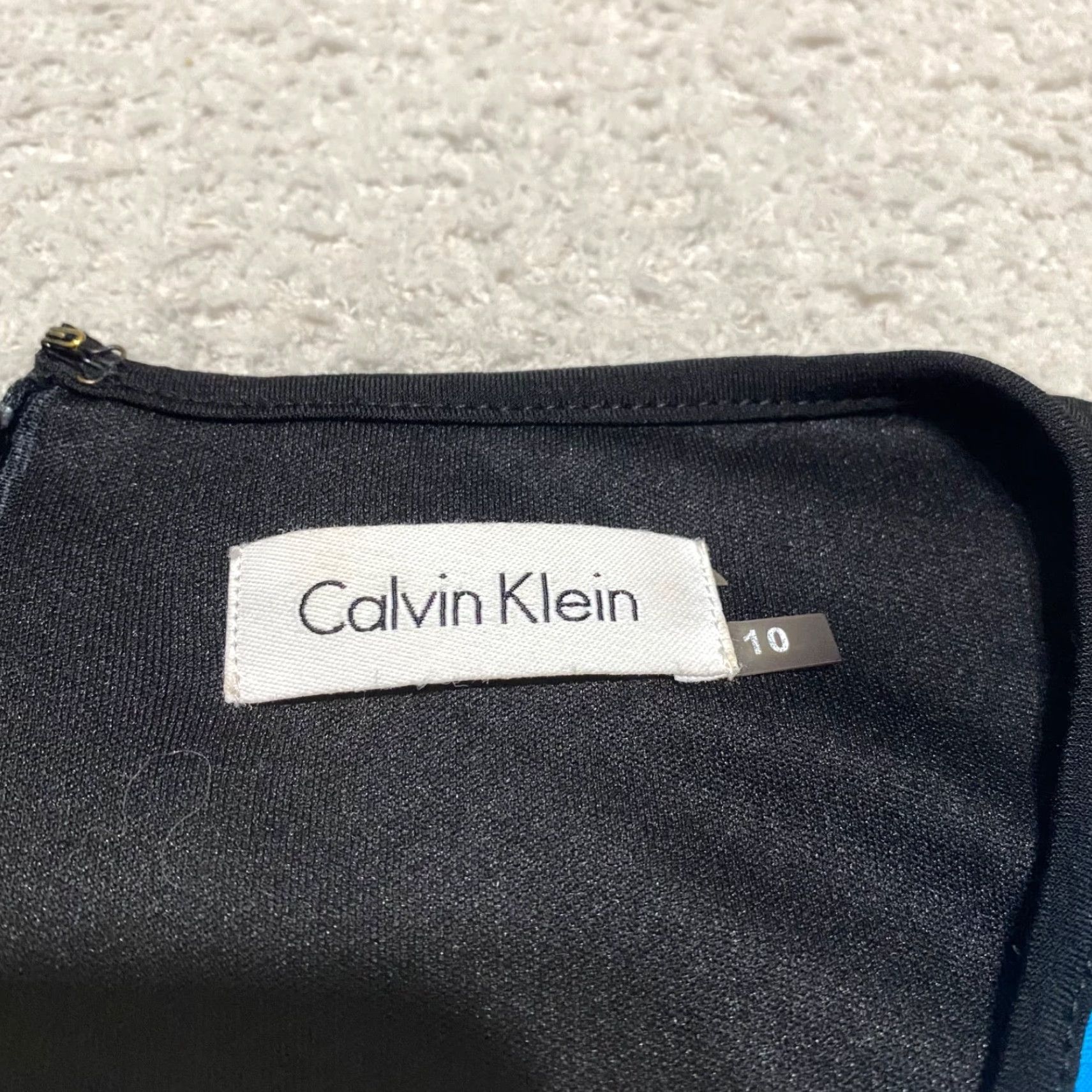 Calvin Klein Calvin Klein Dress Womens sz 10 Multicolor Color Block Sheath Tiered Sleeveless Size L / US 10 / IT 46 - 3 Thumbnail