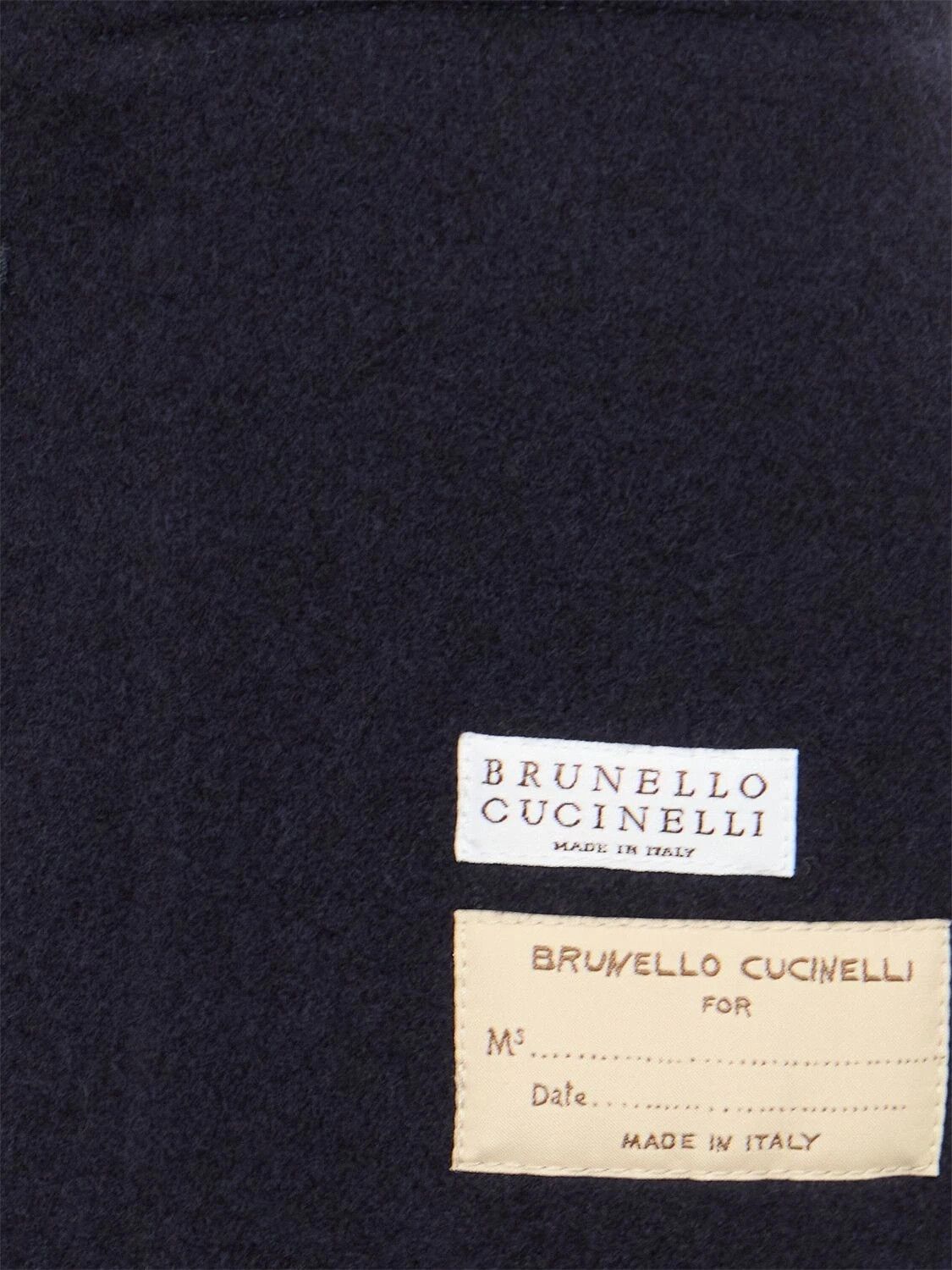 Brunello Cucinelli BRUNELLO CUCINELLI Blue Wool/Cashmere Coat New & Authentic Size M / US 6-8 / IT 42-44 - 3 Thumbnail