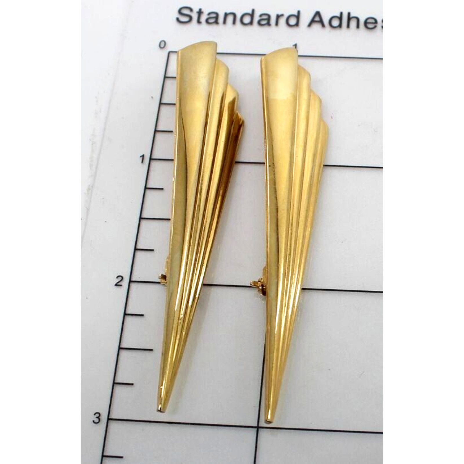 Other Two Beautiful Art Deco Streamline Brooch Pin • 3" •Gold Tone Size ONE SIZE - 2 Thumbnail