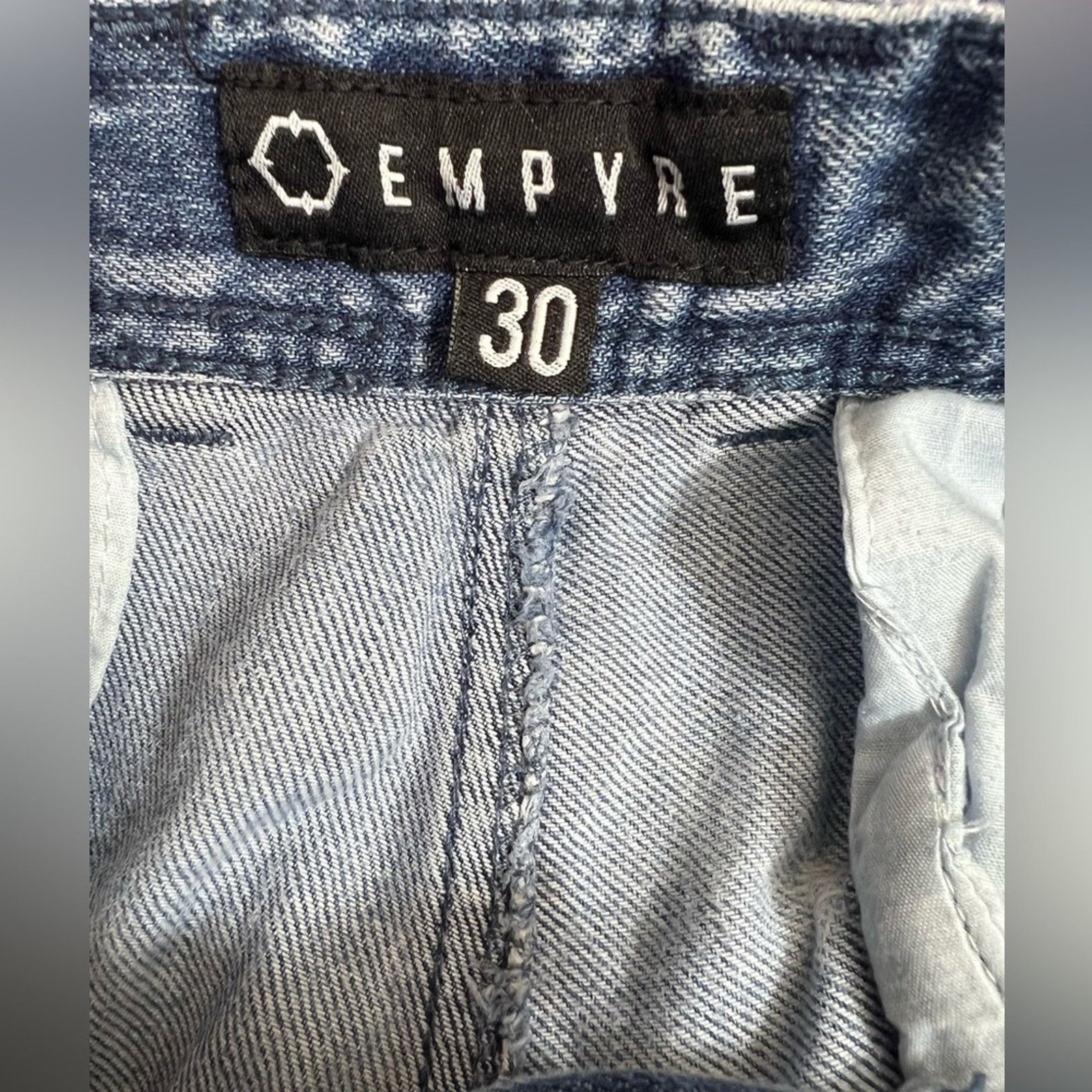 Empyre Empyre Men's Jeans Size 30 x 28 Denim Cargo Joggers Size US 30 / EU 46 - 7 Thumbnail