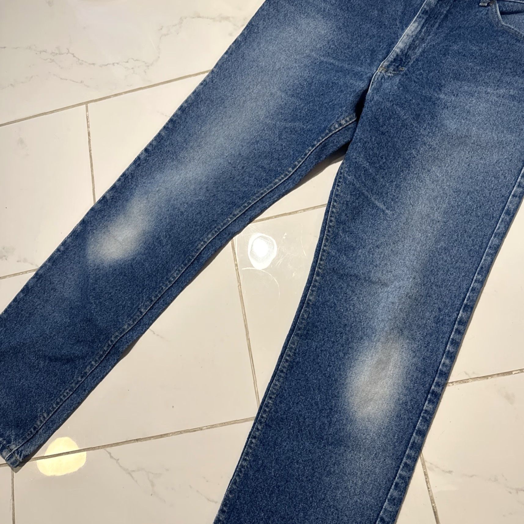 Lee VINTAGE 90s Lee Jeans Men Regular 36x34 Blue Denim Straight 36 Inseam Medium Wash Fade Size US 36 / EU 52 - 7 Thumbnail