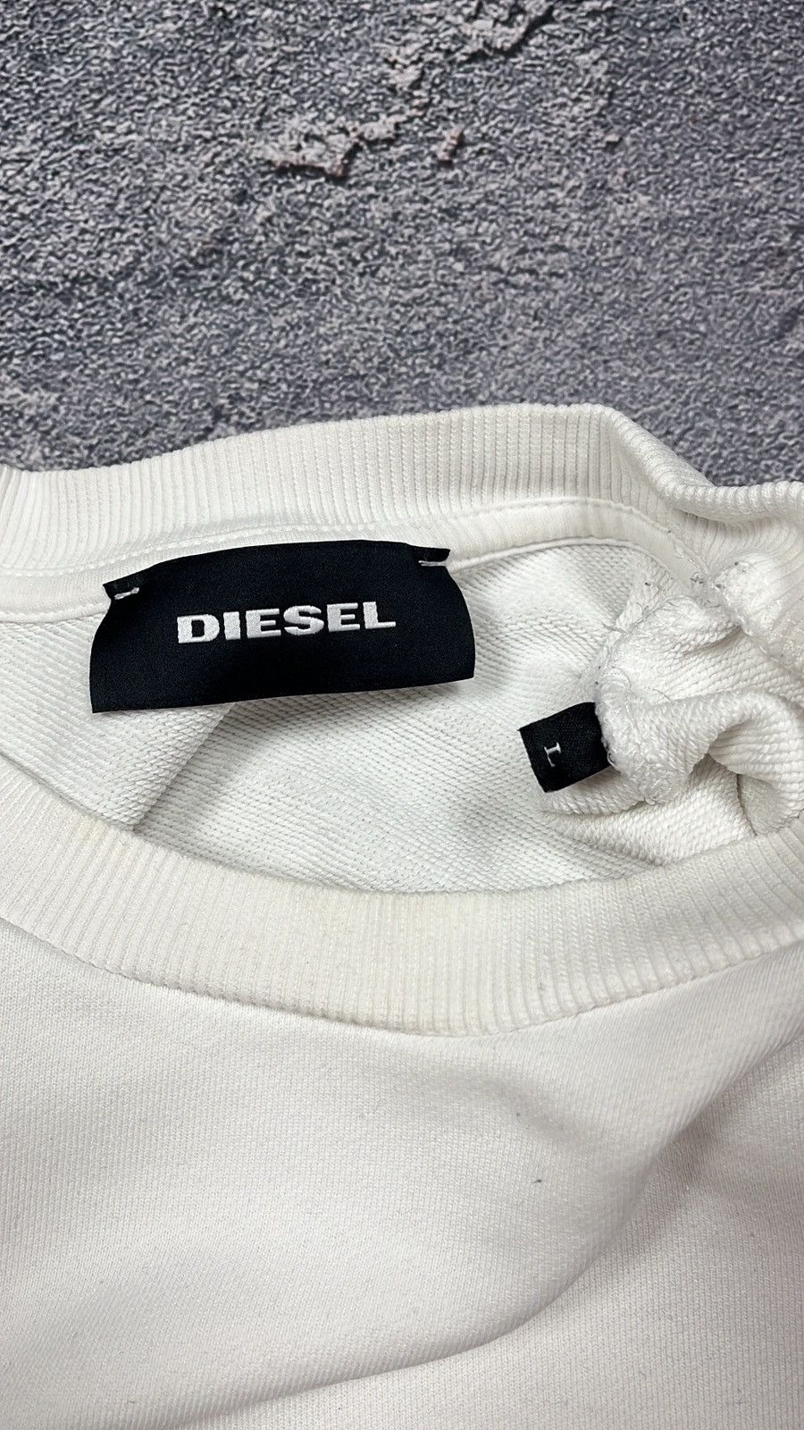 Diesel × Vintage Diesel White Hoodie Logo Bones Vintage Size US L / EU 52-54 / 3 - 6 Thumbnail