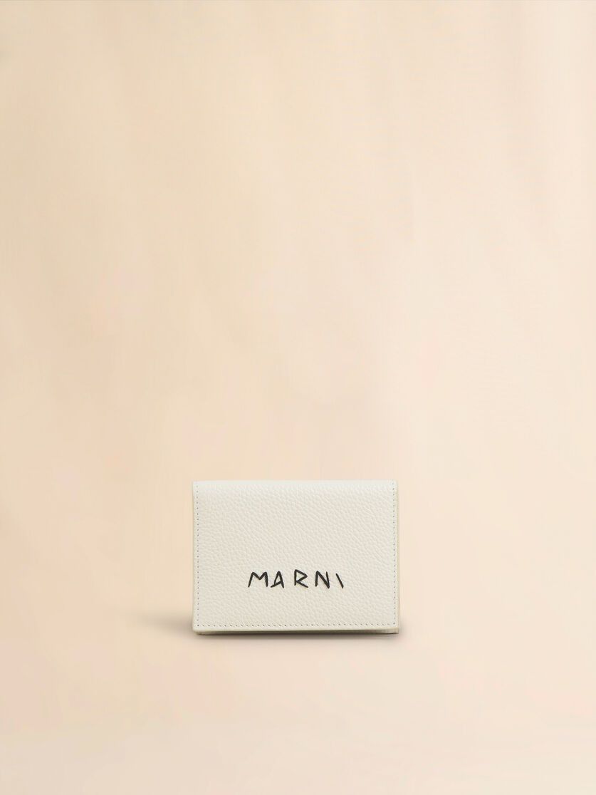 Marni o1f1d3z0426 Size: OS / Leather Trifold Wallet in Ivory Size ONE SIZE - 1 Thumbnail