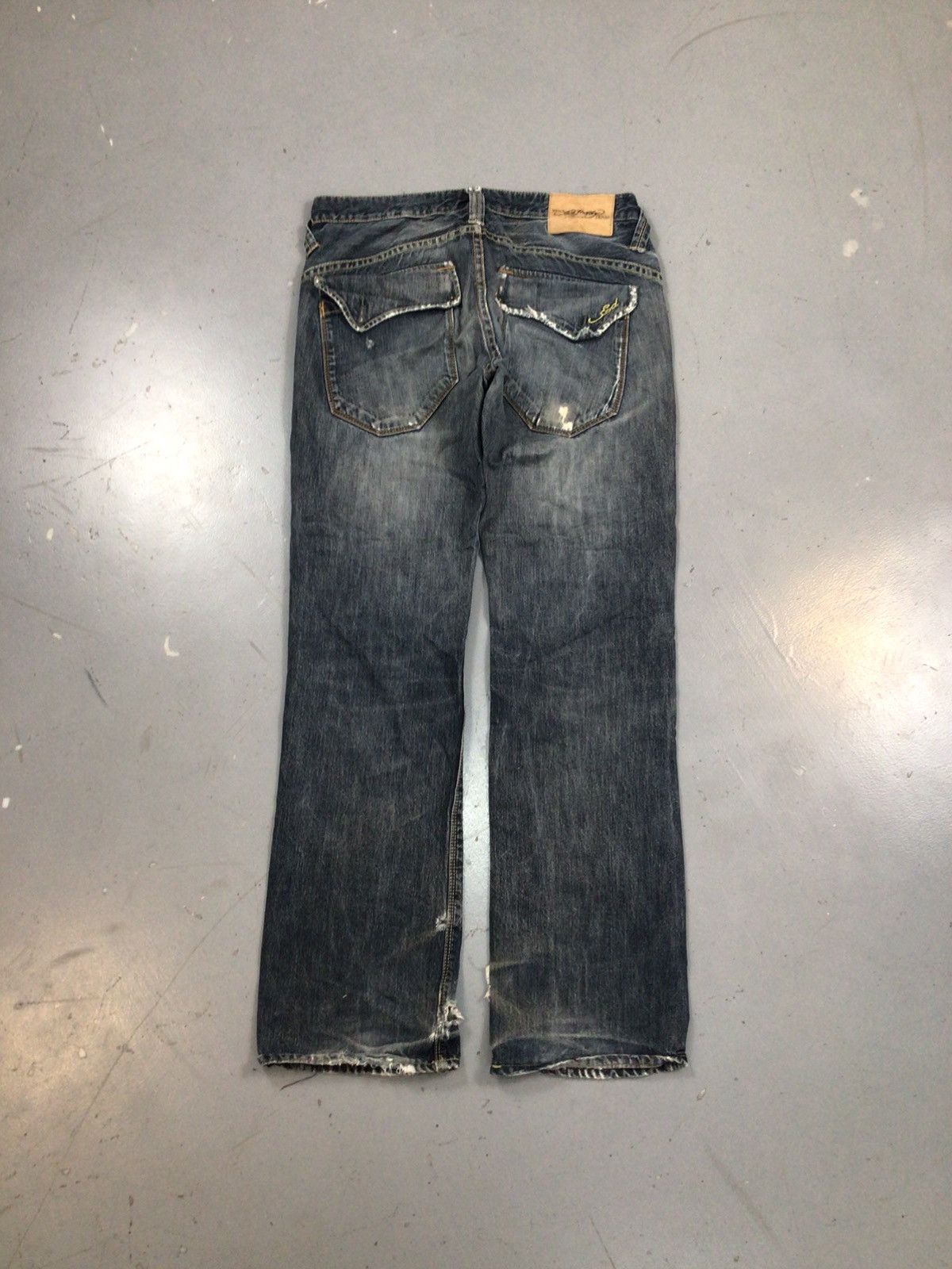 Christian Audigier × Ed Hardy × Vintage Vintage 90s sunfade Ed hardy straight fit denim Size US 32 / EU 48 - 8 Thumbnail