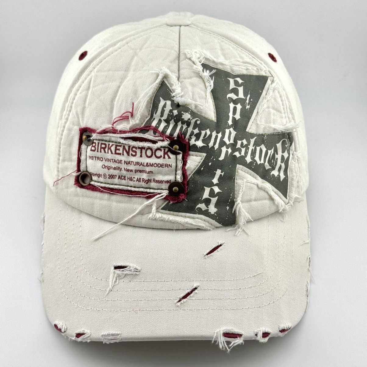 Birkenstock Vintage Birkenstock Distressed Baseball Cap Y2K Retro Design Size ONE SIZE - 5 Thumbnail