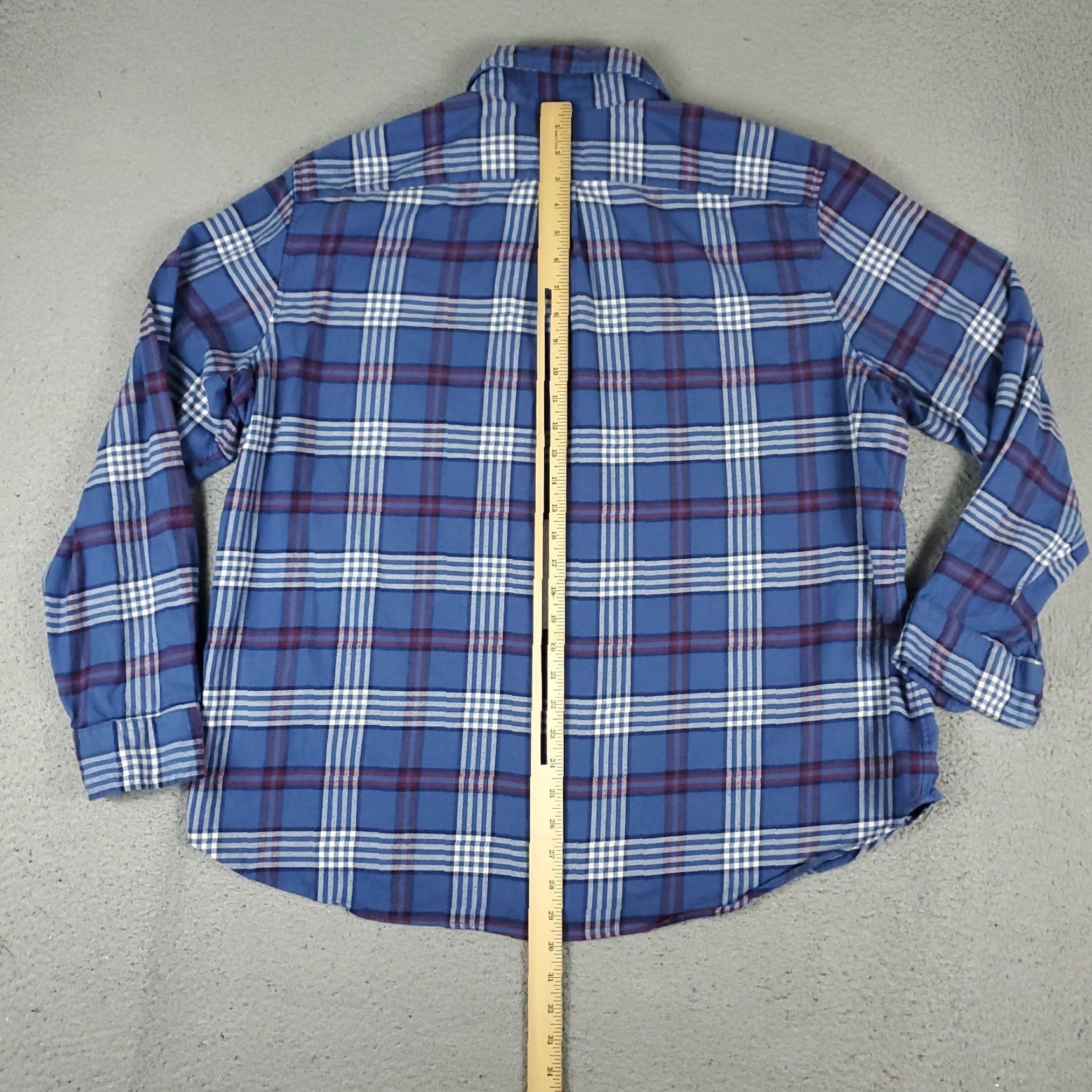 Vineyard Vines Vineyard Vines Shirt Mens 2XL Blue Plaid Flannel Button-Up Long Sleeve Size US XXL / EU 58 / 5 - 3 Thumbnail