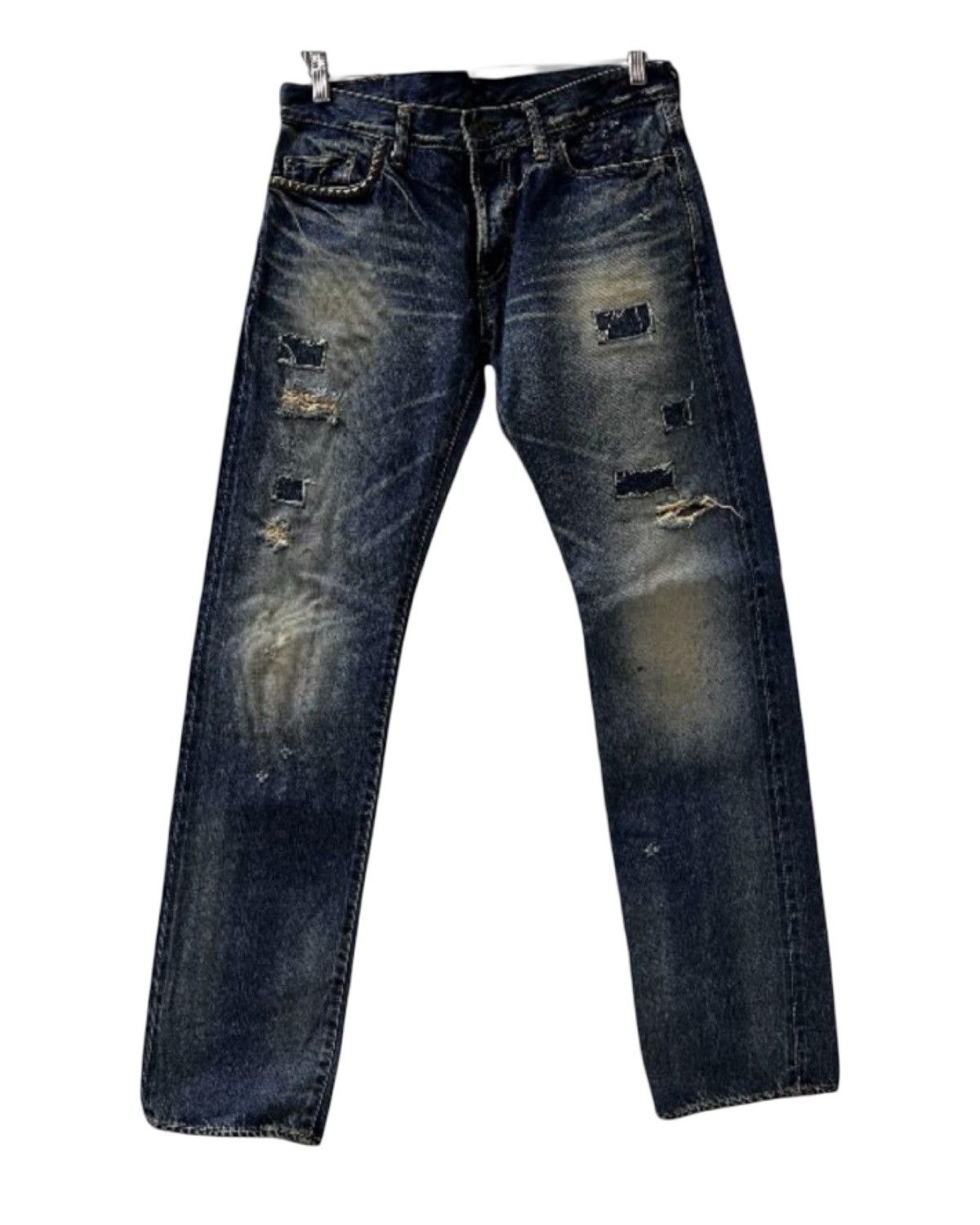 Komado Distressed Studded Denim Jeans