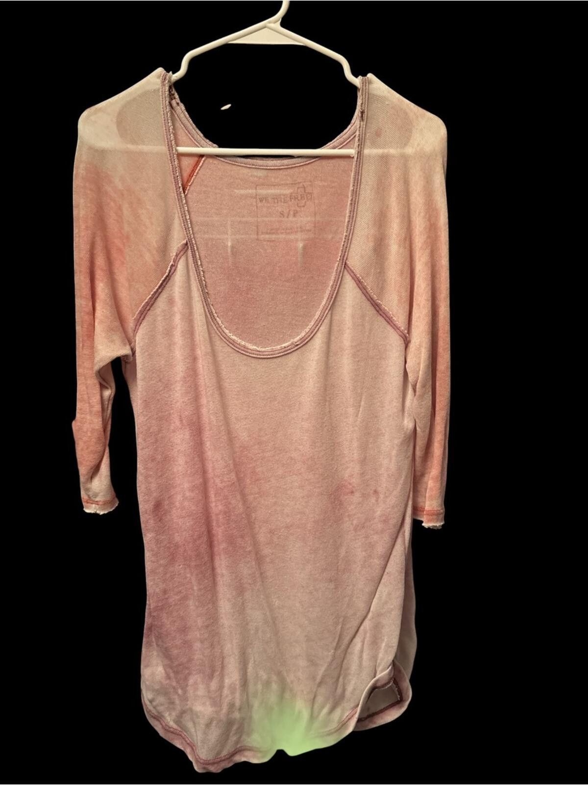 Other Free People We The Free Bleached Raglan Sleeve T Shirt Size S / US 4 / IT 40 - 1 Thumbnail