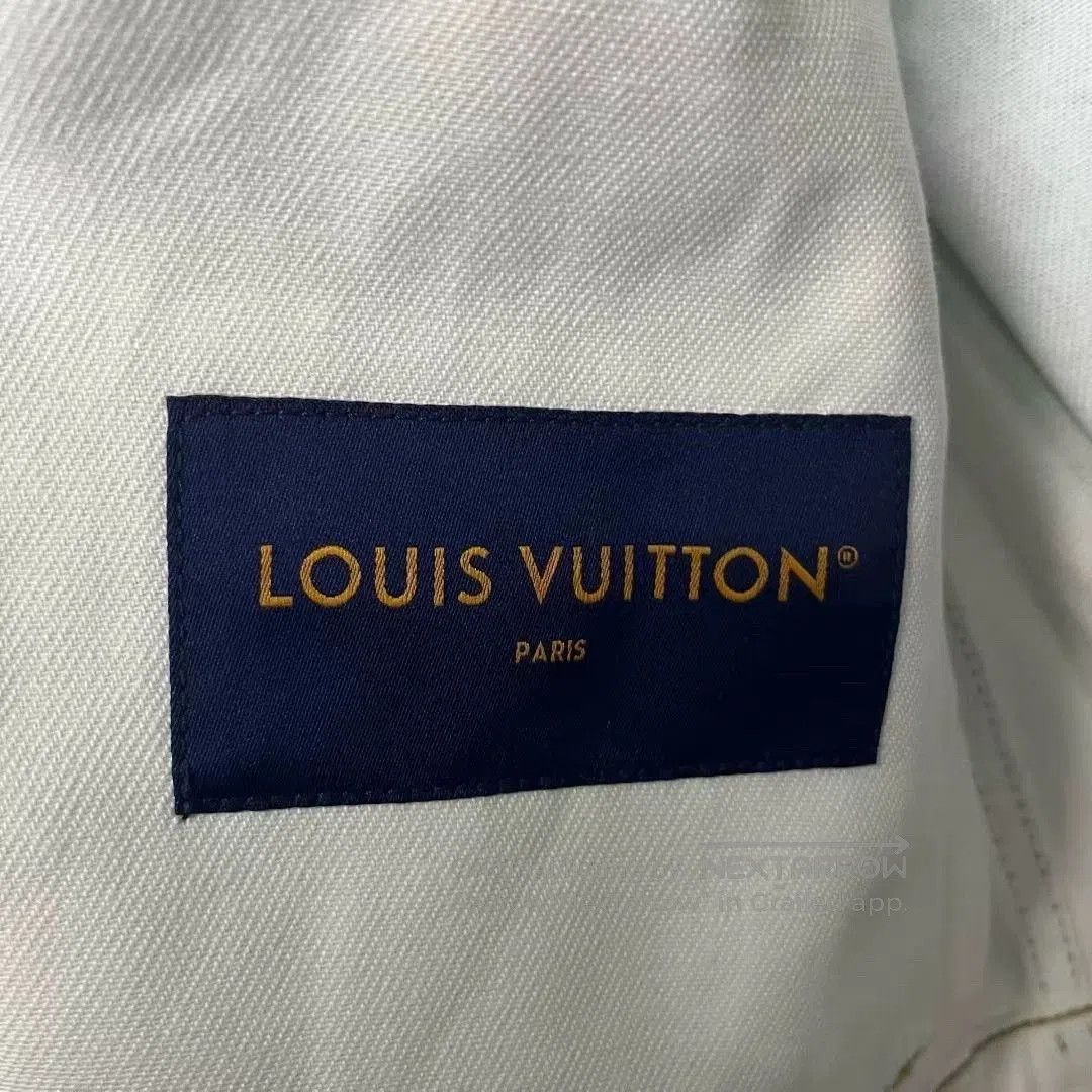 Louis Vuitton louis vuitton white denim jacket with graphic design. Size US L / EU 52-54 / 3 - 3 Thumbnail
