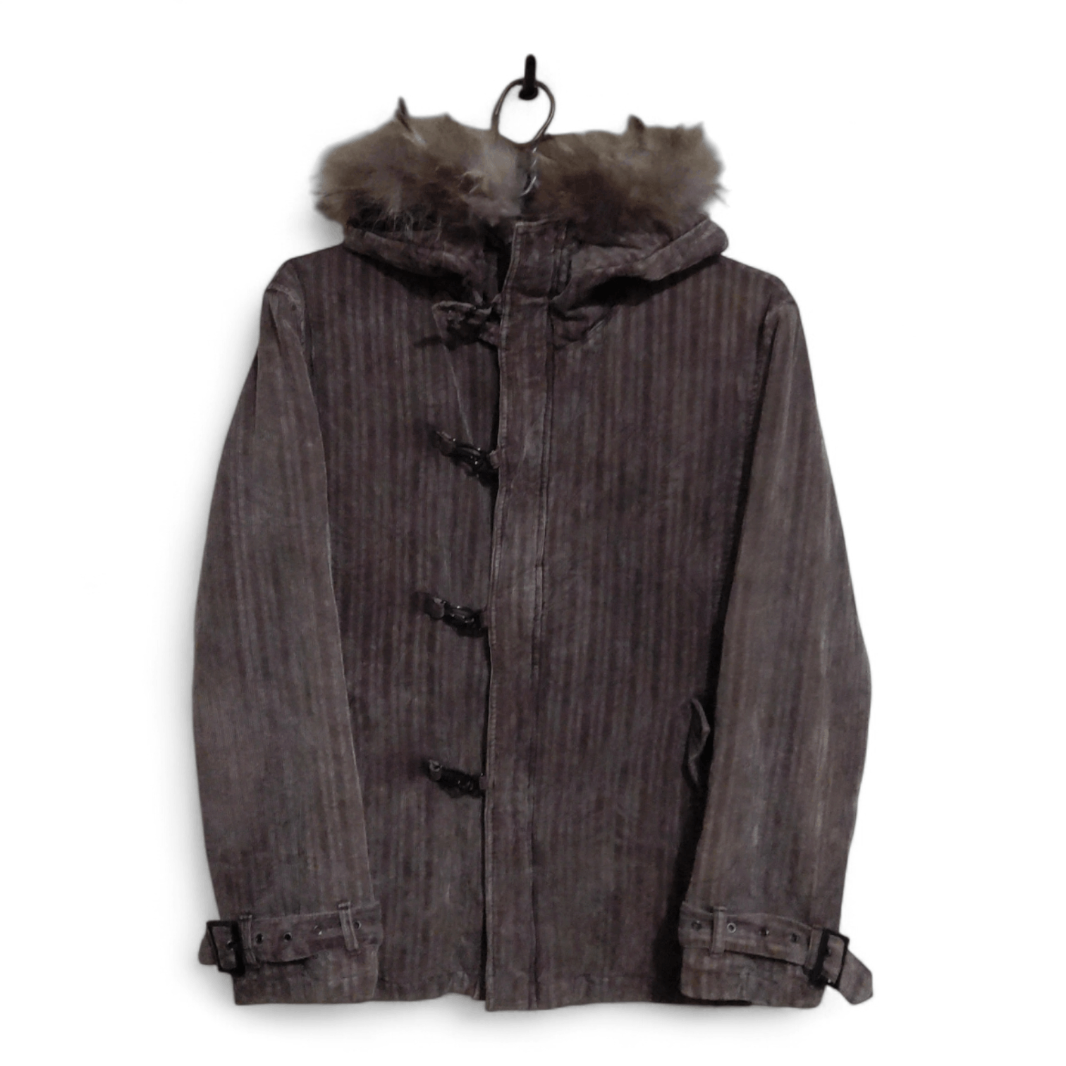 In The Attic In The Attic Raccoon Fur Hooded Corduroy Jacket Size US M / EU 48-50 / 2 - 1 Thumbnail