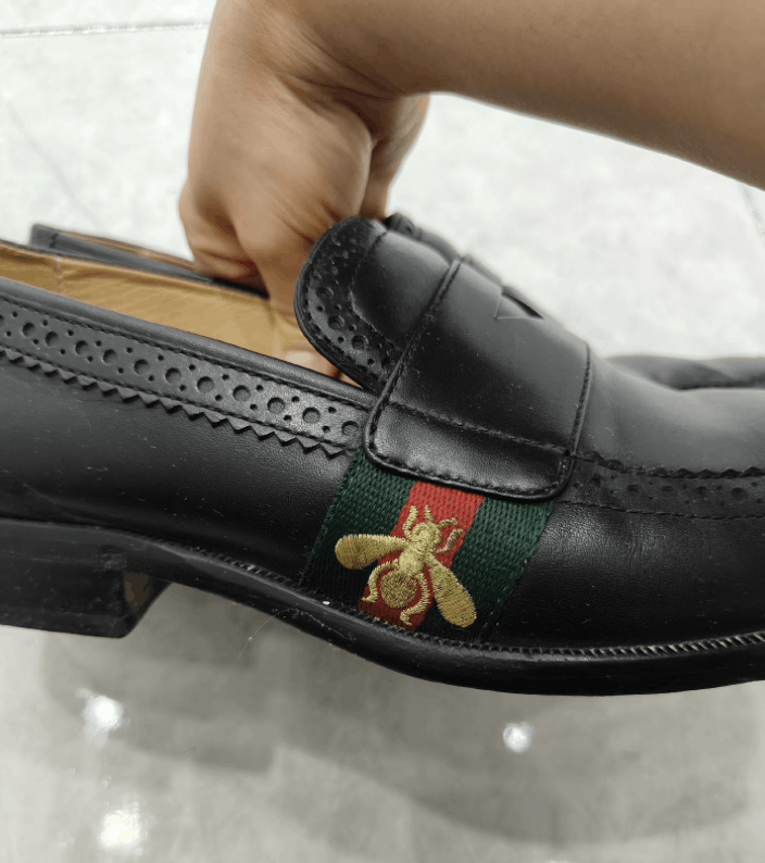 Gucci Gucci Men's Leather Dress Shoes With Bee Embroidery K29 Size US 8 / EU 41 - 3 Thumbnail