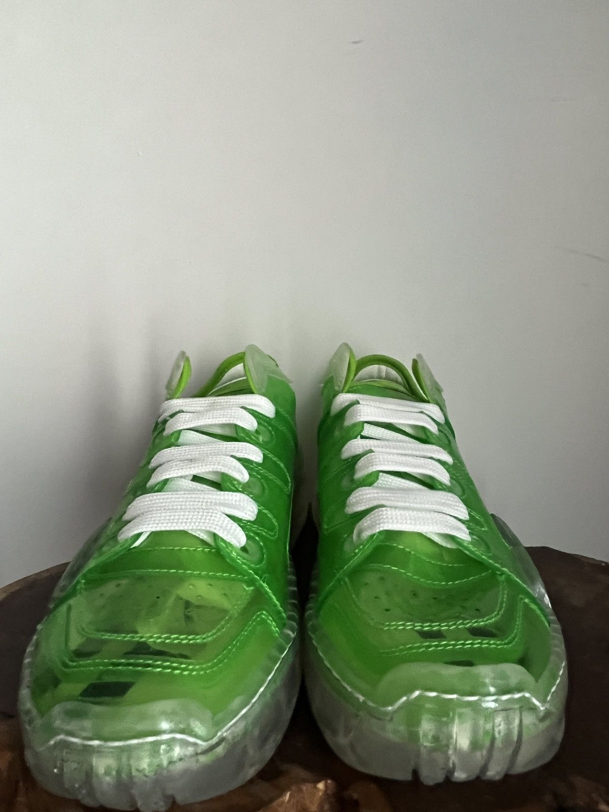 GCDS Men's GCDS In Goal We Trust Lime Transparent Sneakers 6.5/ Size US 7 / EU 40 - 3 Thumbnail