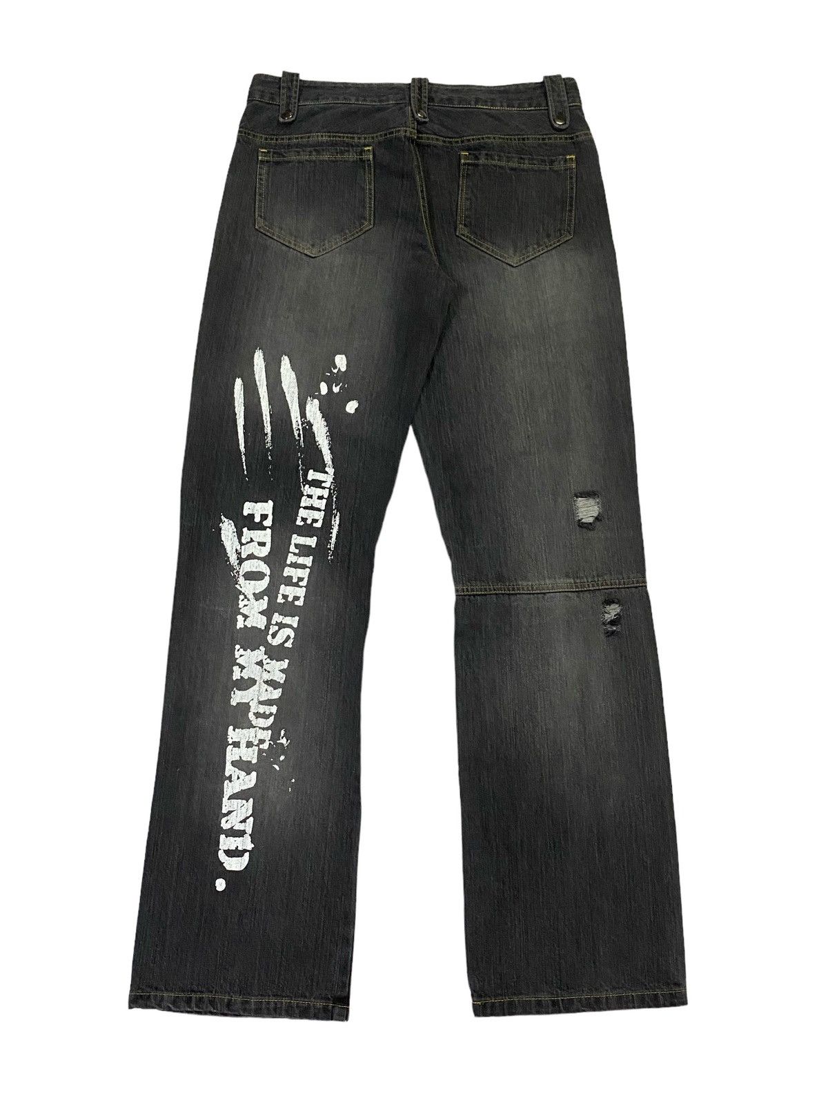 Japanese Brand Sex Pot Revenge Distressed Denim Pants Size US 32 / EU 48 - 3 Thumbnail