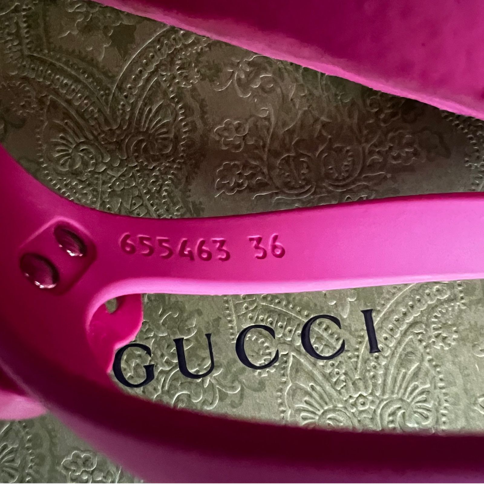 Gucci Gucci Pink Interlocking G Logo Platform Sandal, IT36/US6 Size US 6 / IT 36 - 11 Thumbnail