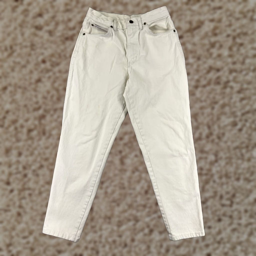 Vintage VINTAGE CHIC Women's Jeans Tapered High Rise White Denim 26 Cotton Blend 90s Womens Size 26" / US 2 / IT 38 - 1 Thumbnail