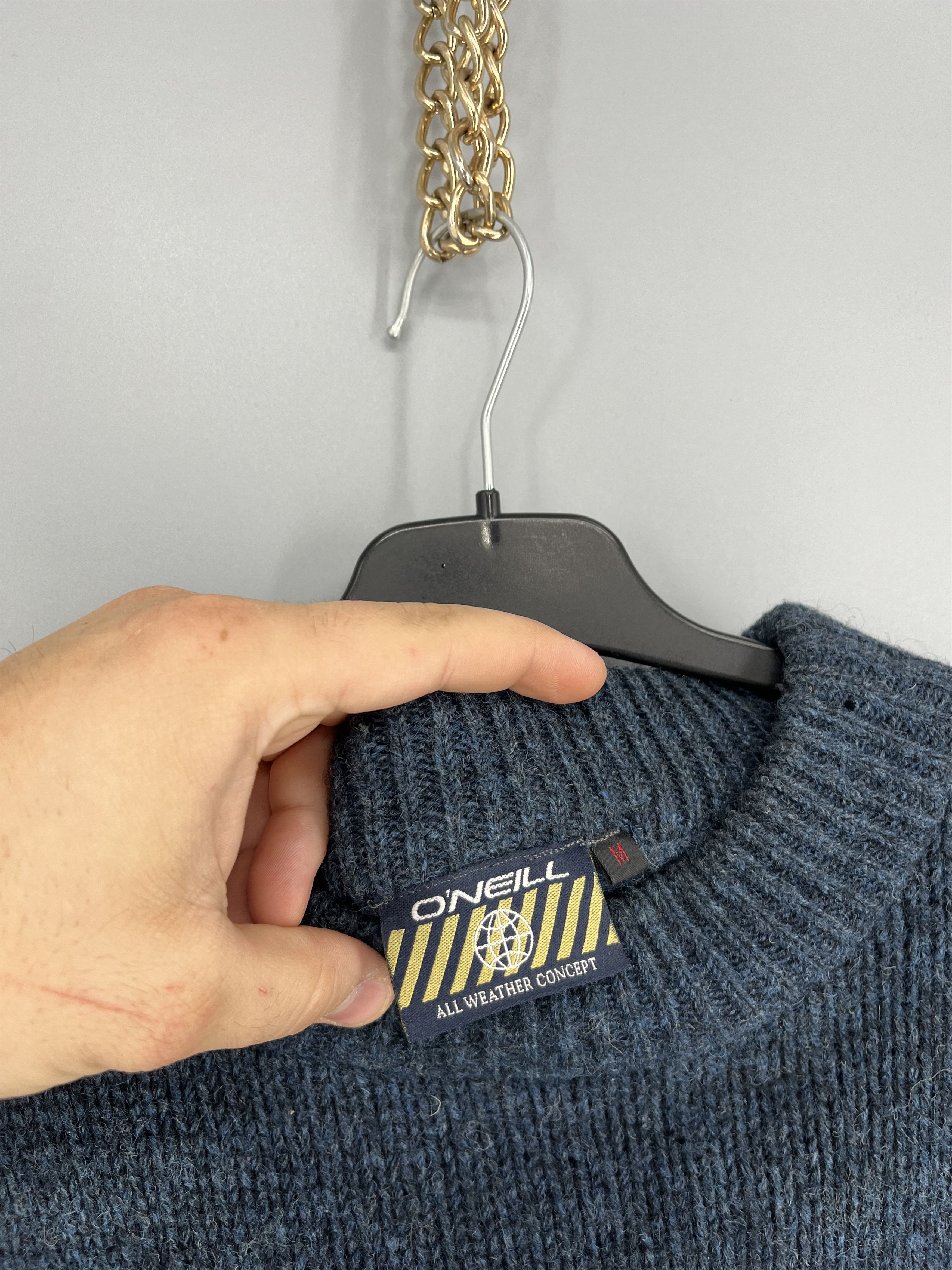 O'Neill ONeill blue Knitted Jumper with embroidered spell-out on Size US M / EU 48-50 / 2 - 8 Thumbnail
