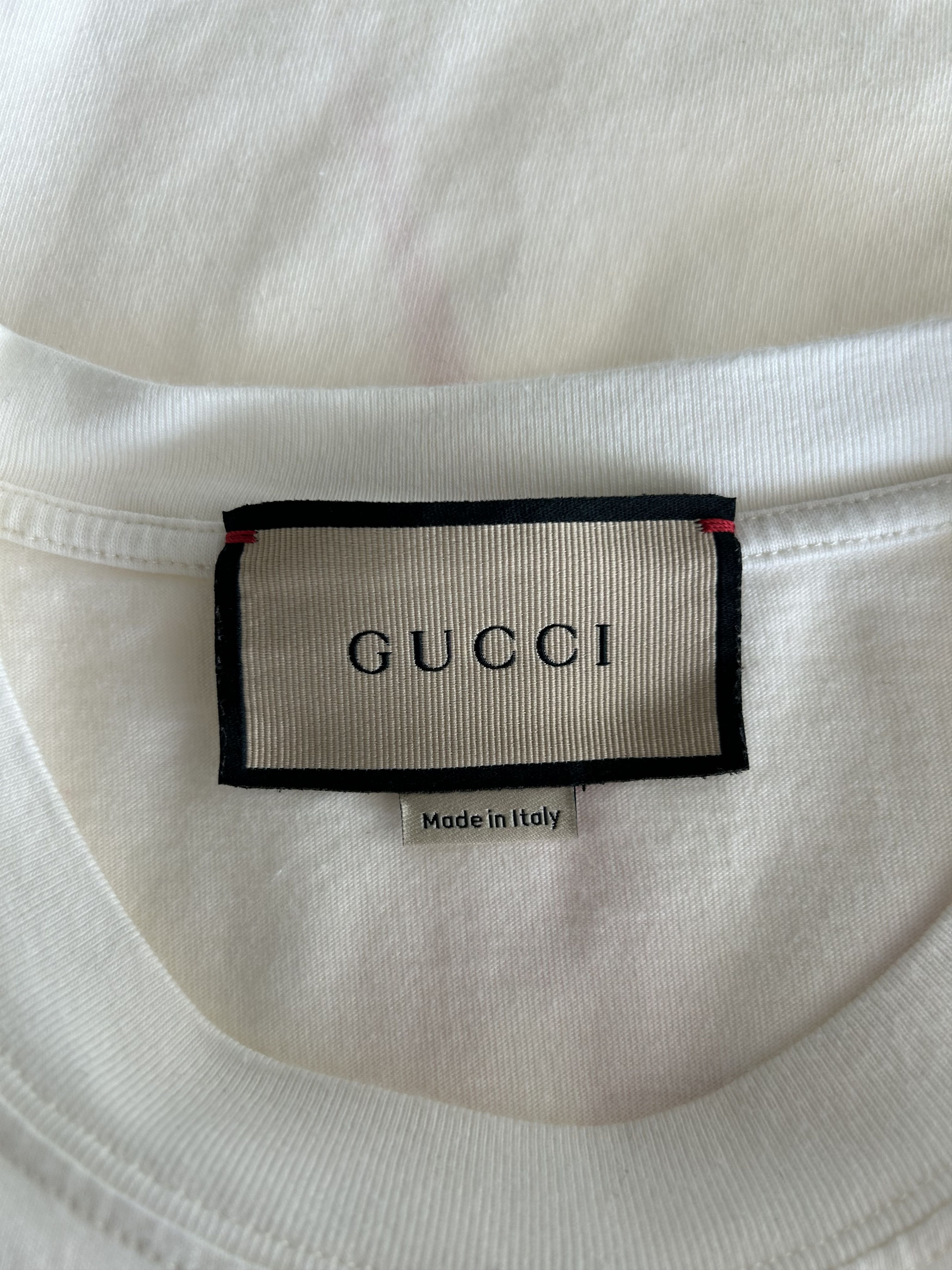 Gucci Gucci White & Multicolor Blade Logo T-Shirt Size US M / EU 48-50 / 2 - 3 Thumbnail
