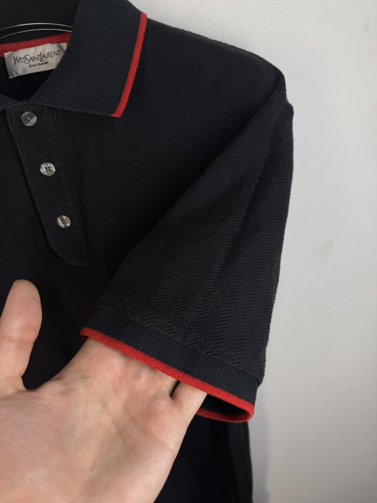 Yves Saint Laurent Black YSL Polo Shirt Yves Saint Laurent Tee YSL Shirt Size US M / EU 48-50 / 2 - 10 Thumbnail