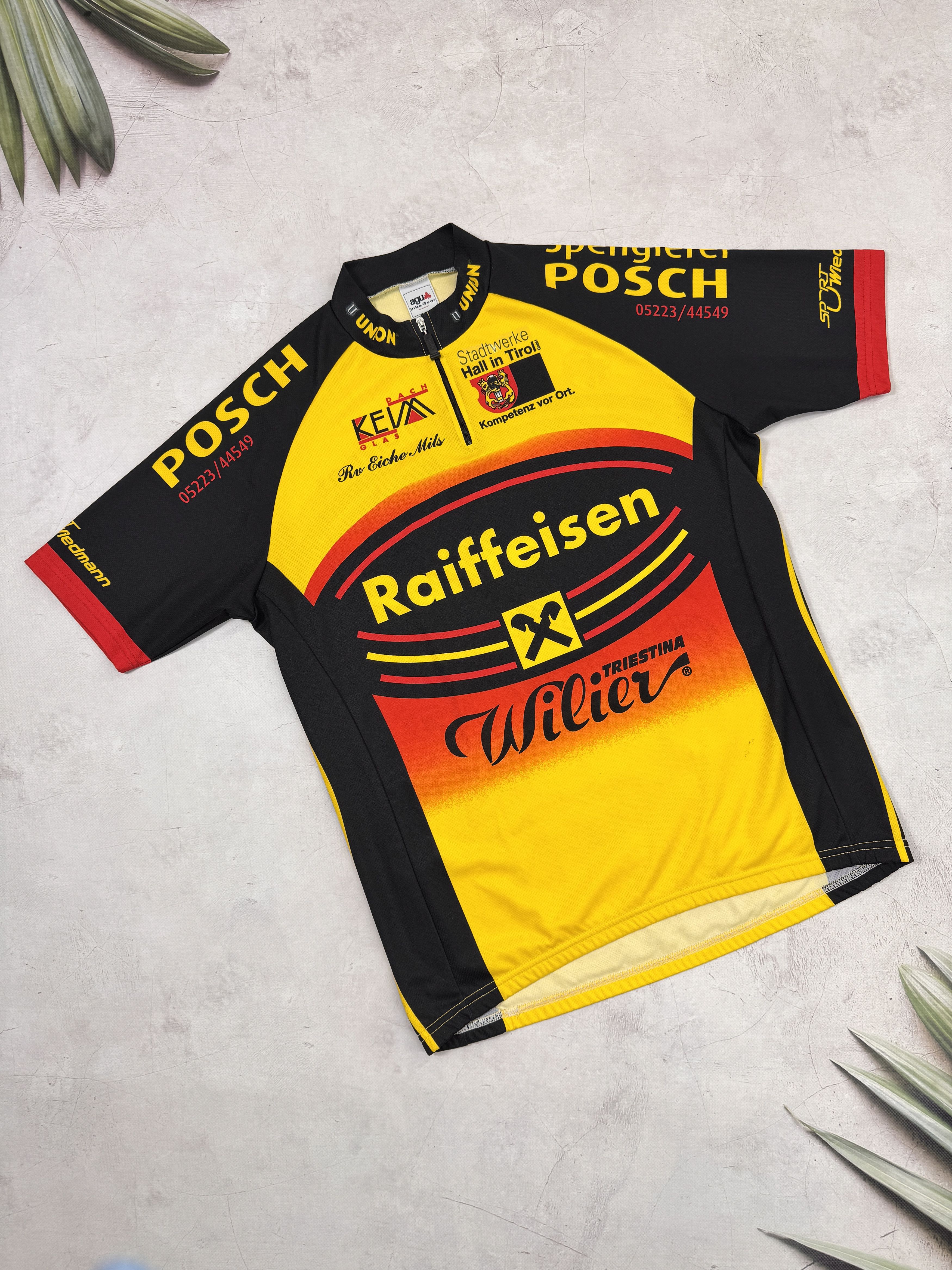Sports Specialties Vintage Agu Wilier Triestina Raiffeisen Posch Cycling Jersey Size US M / EU 48-50 / 2 - 1 Thumbnail