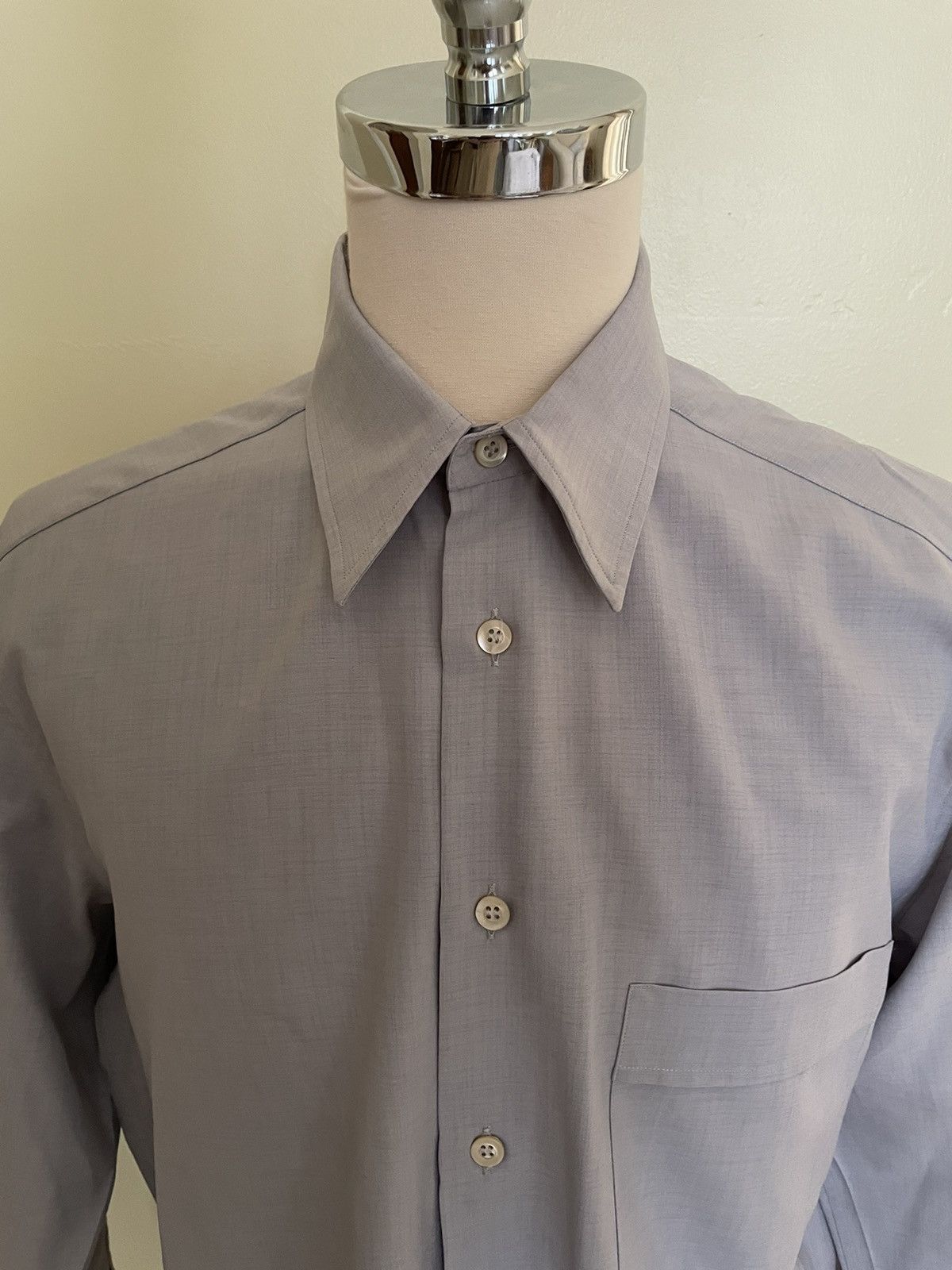 Ermenegildo Zegna × Vintage Vintage Polyester Sport Shirt Size US L / EU 52-54 / 3 - 4 Thumbnail