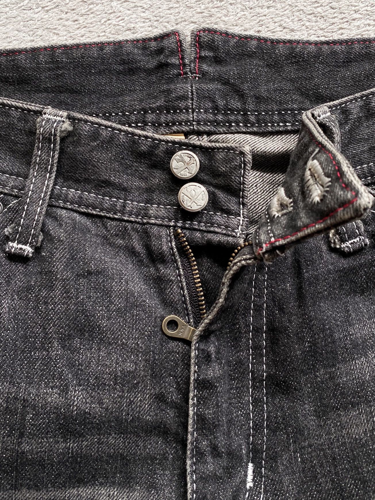 If Six Was Nine 💥Sick💥 Roen Wing Denim Flare Jeans Size US 31 - 8 Thumbnail