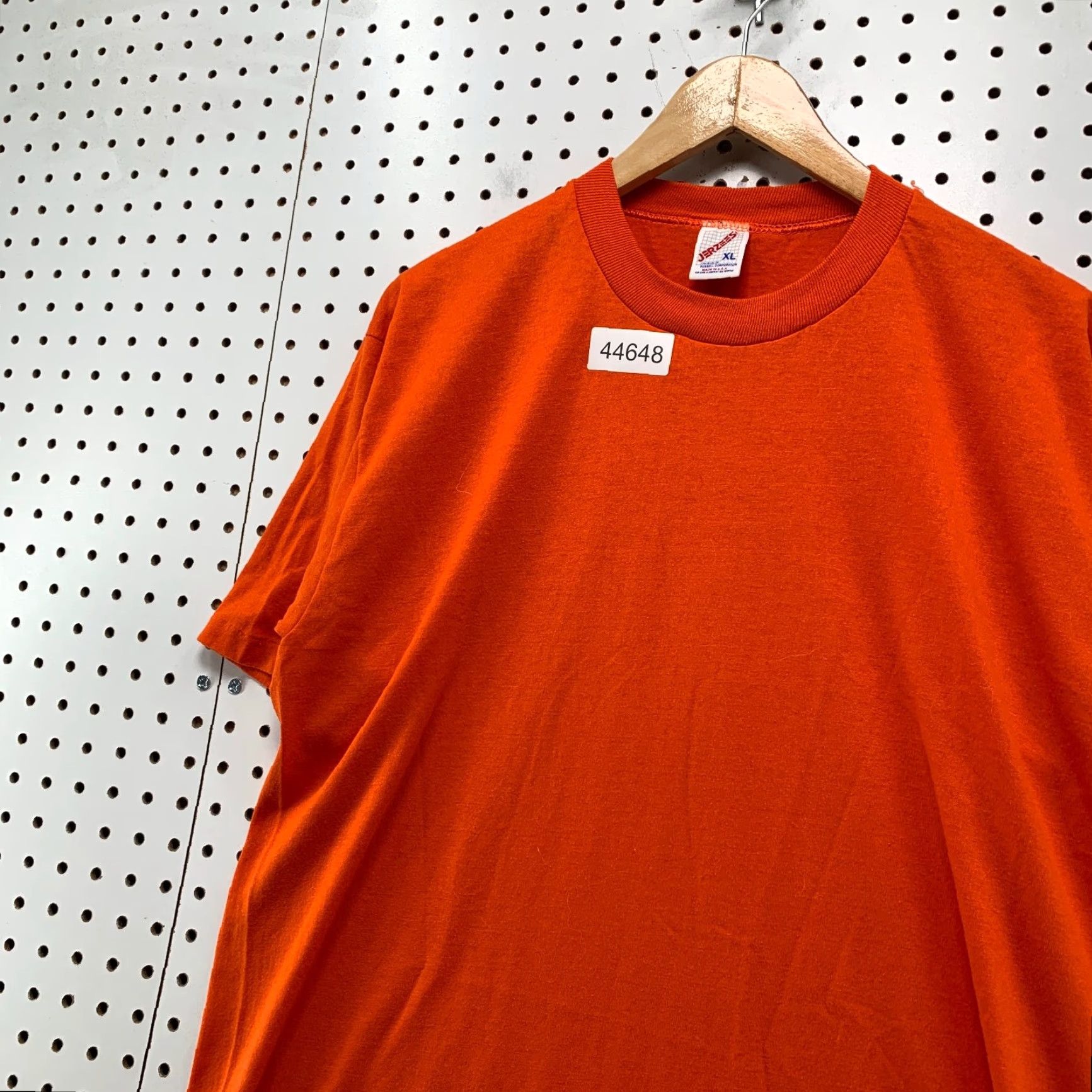 Jerzees VINTAGE Jerzees 80s Orange Shirt Mens XL T-Shirt Regular Crew Neck Short Sleeve Cotton USA 80s 90s Mens Size US XL / EU 56 / 4 - 3 Thumbnail