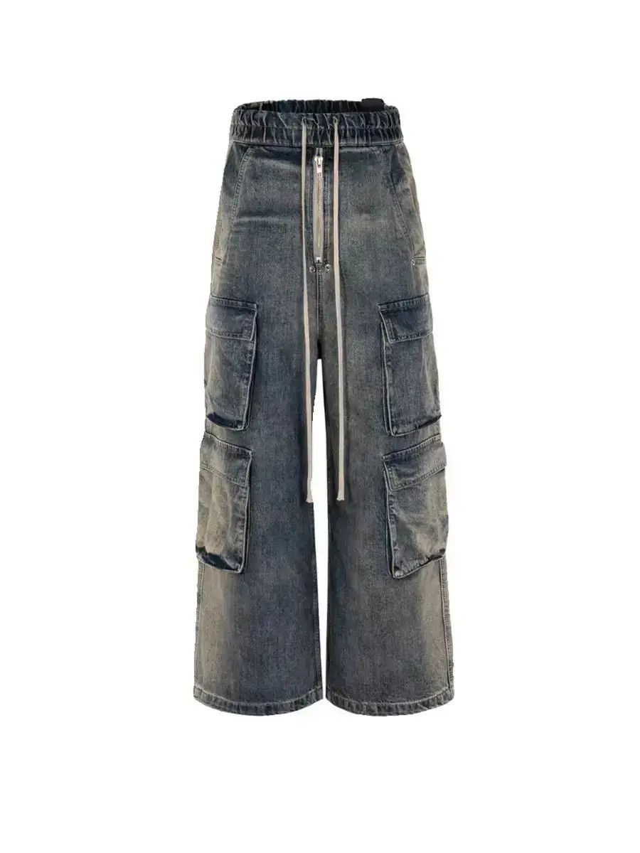 Heavyweight street hip-hop washed gradient baggy jeans