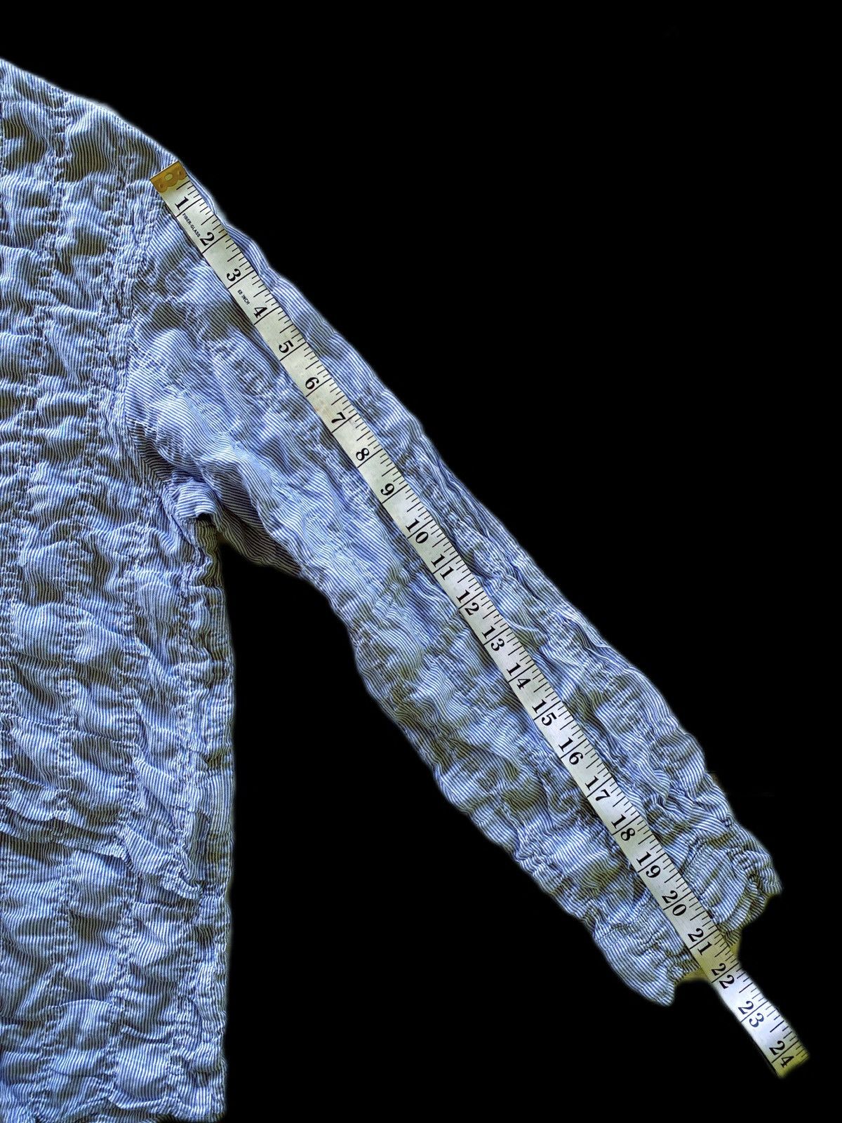 Issey Miyake × Vintage Vintage “Plantation” ISSEY MIYAKE Crunched Pleated Shirt Size M / US 6-8 / IT 42-44 - 8 Thumbnail