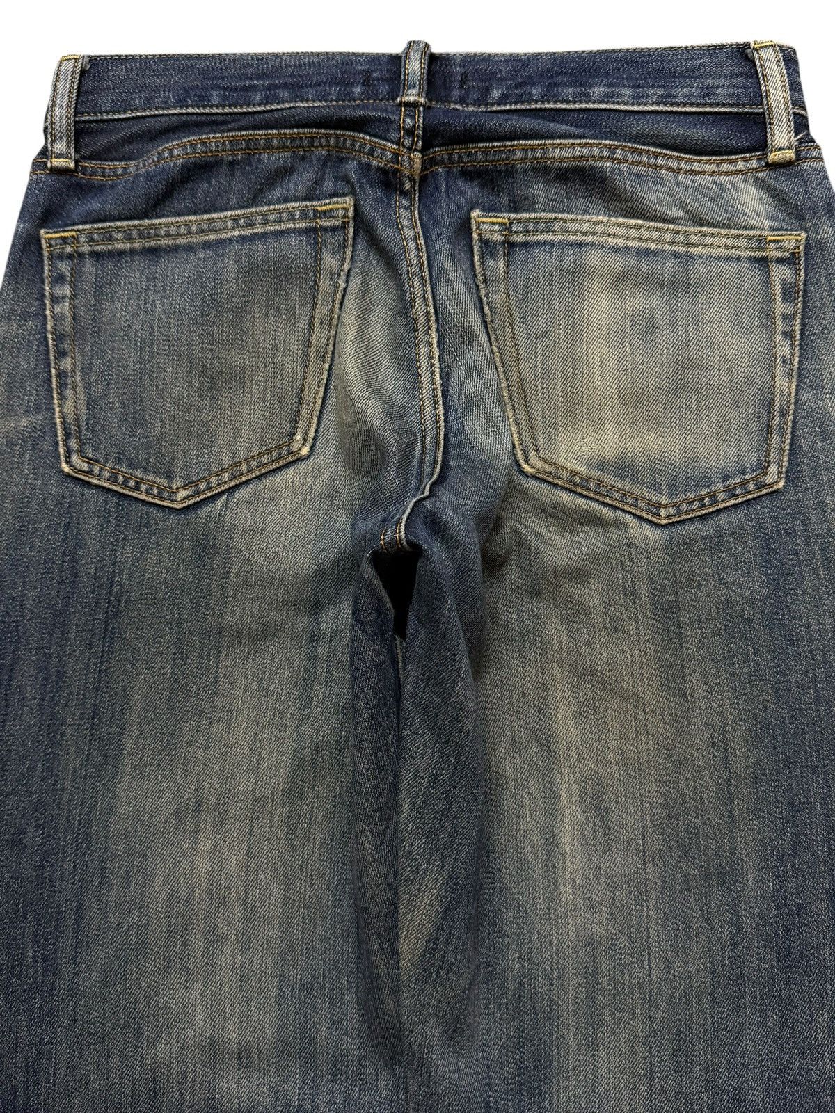 Uniqlo Vintage Y2K Japanese Uniqlo Blue Mud Wash Distressed Jeans Size US 29 - 5 Thumbnail