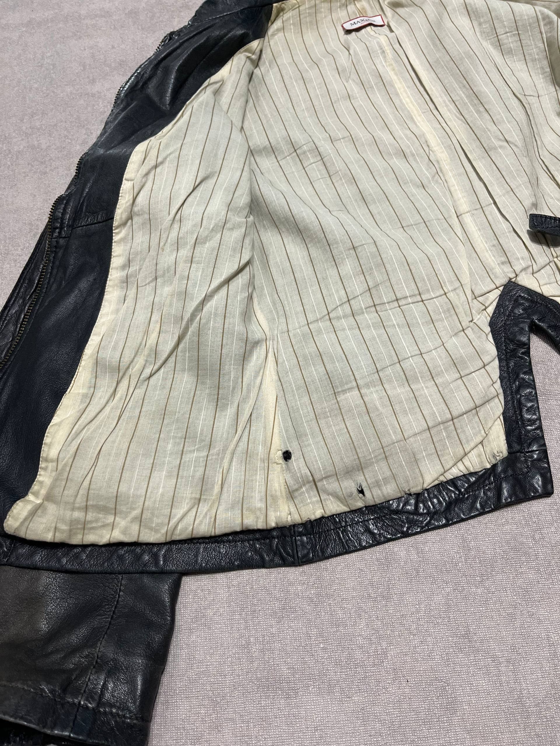 MAX&Co. Womens Max&Co. Real Leather Jacket Zip Vintage Size 42IT Size M / US 6-8 / IT 42-44 - 16 Thumbnail