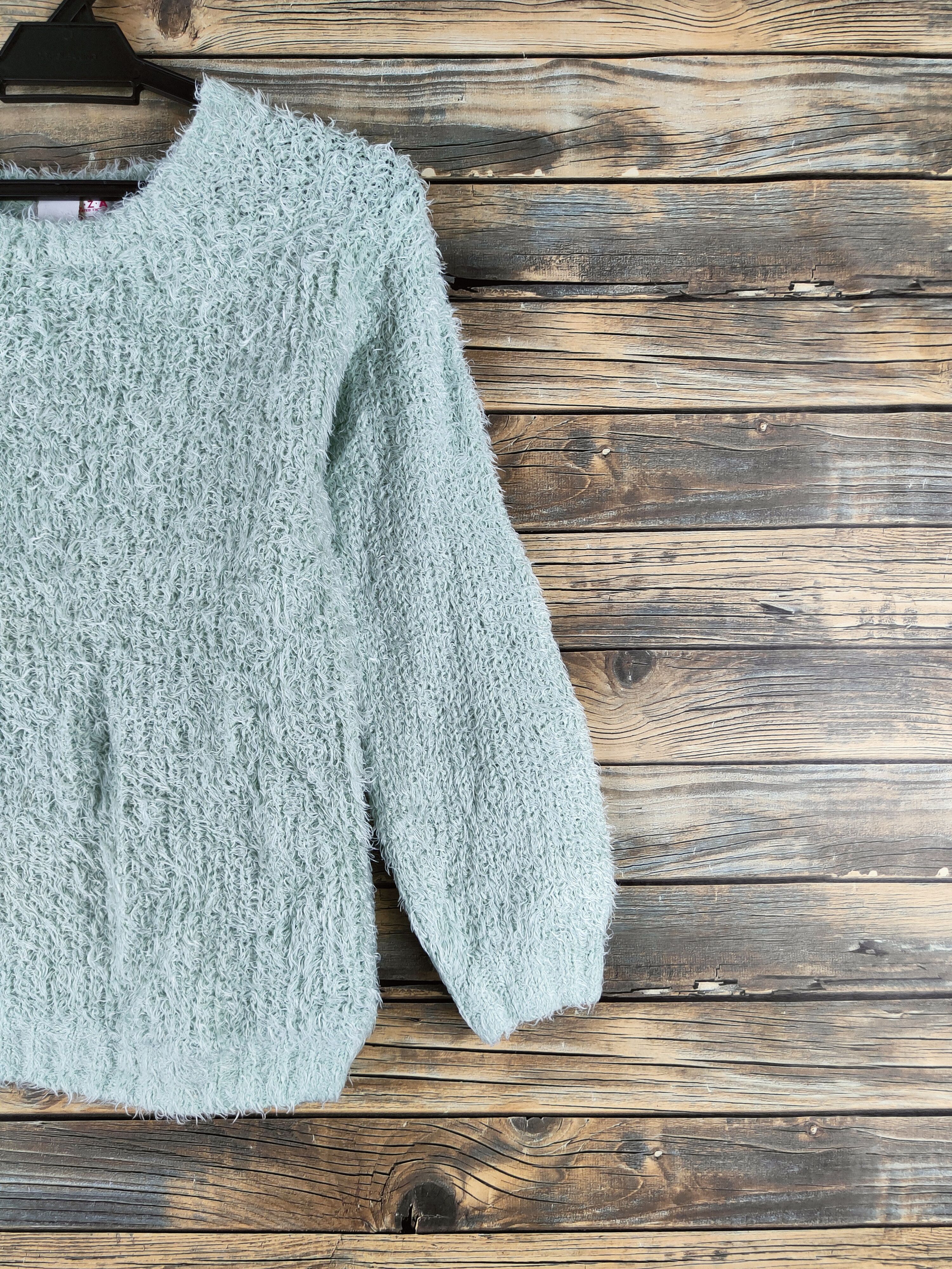 Japanese Brand C.o.l.z.a Green Fur Mohair Knitwear #46-498 Size M / US 6-8 / IT 42-44 - 5 Thumbnail
