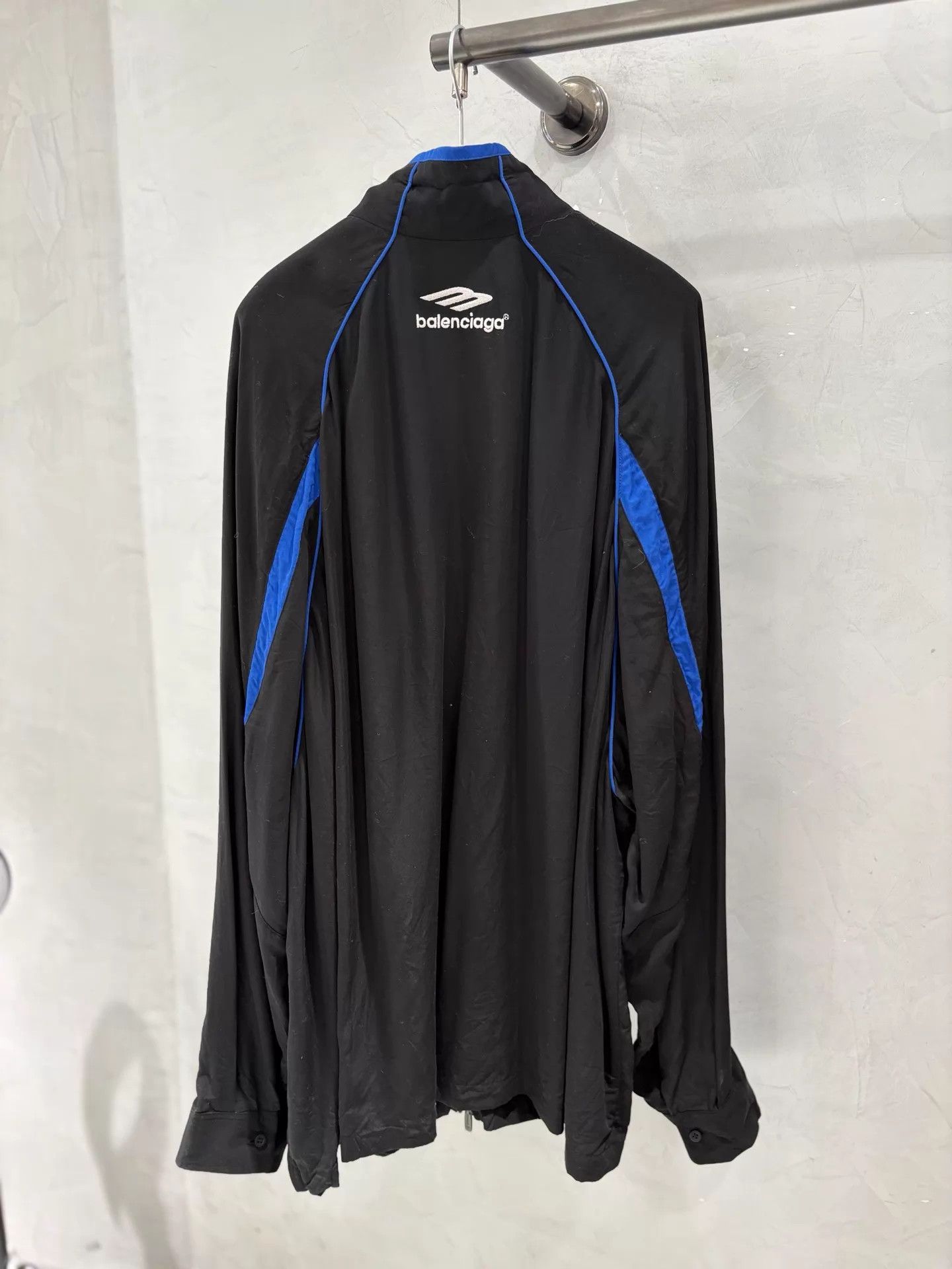 Balenciaga Balenciaga 23 Black Blue Embroidered Logo Uniform Jacket Size XS / US 0-2 / IT 36-38 - 4 Thumbnail