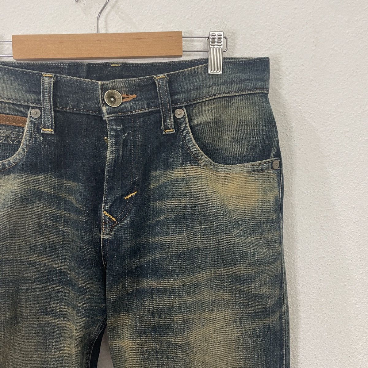 Edwin Vintage Edwin Cowboy Motive Distressed Denim Jeans Size US 30 / EU 46 - 8 Thumbnail