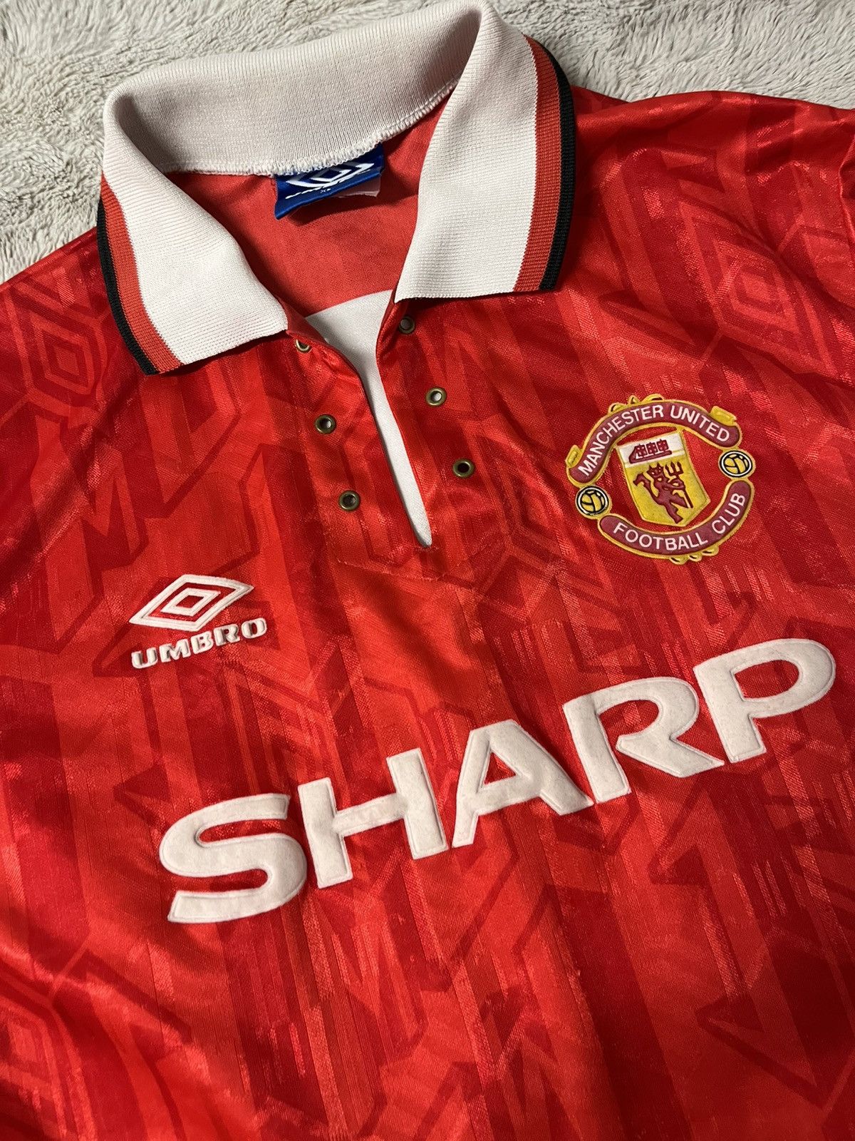 Umbro × Vintage 1992–93 Manchester United F.C. Umbro Jersey Size US XL / EU 56 / 4 - 2 Thumbnail