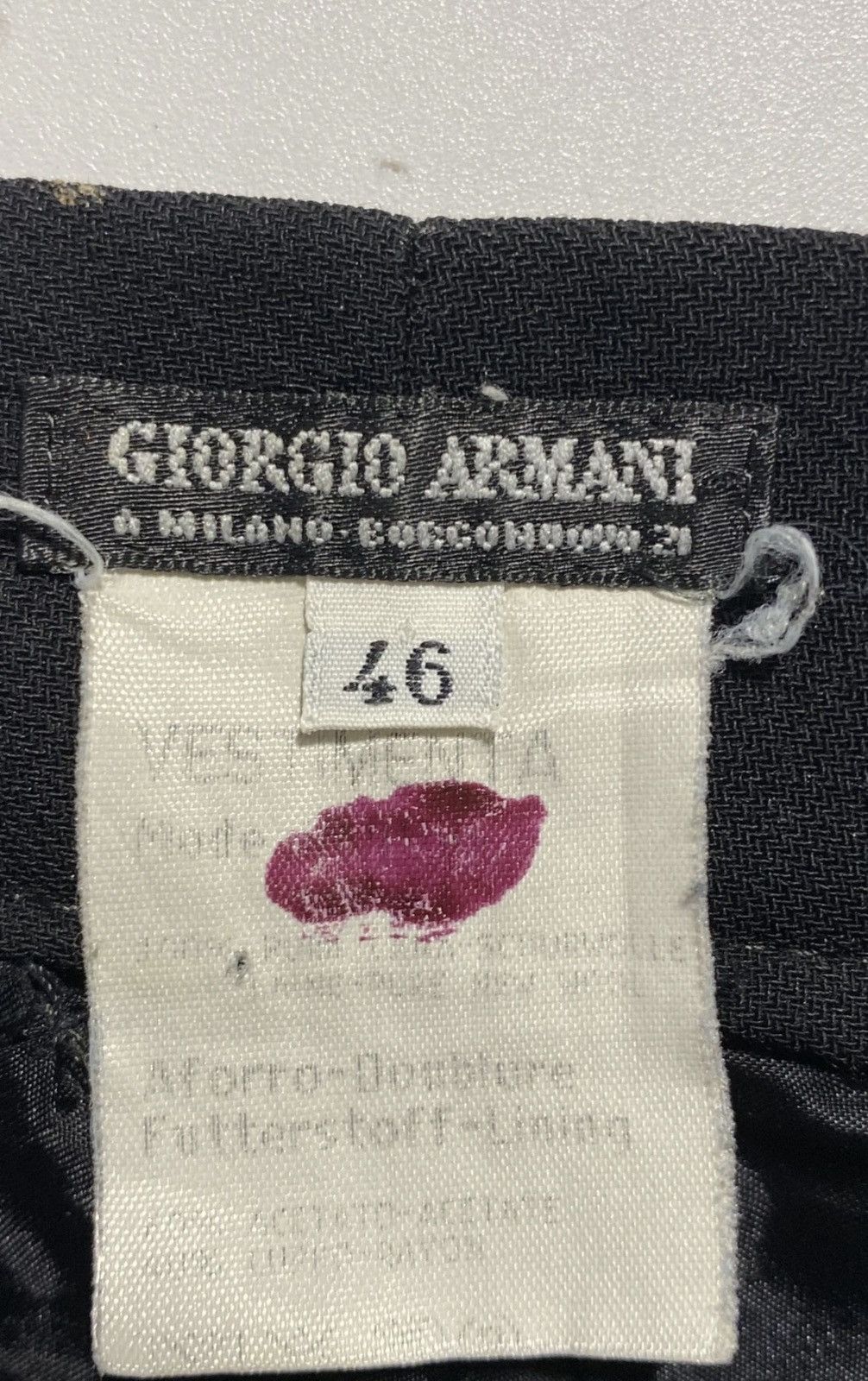 Giorgio Armani Vintage Giorgio Armani 1980s Borgonuovo Black Dress Trousers Size US 30 / EU 46 - 3 Thumbnail