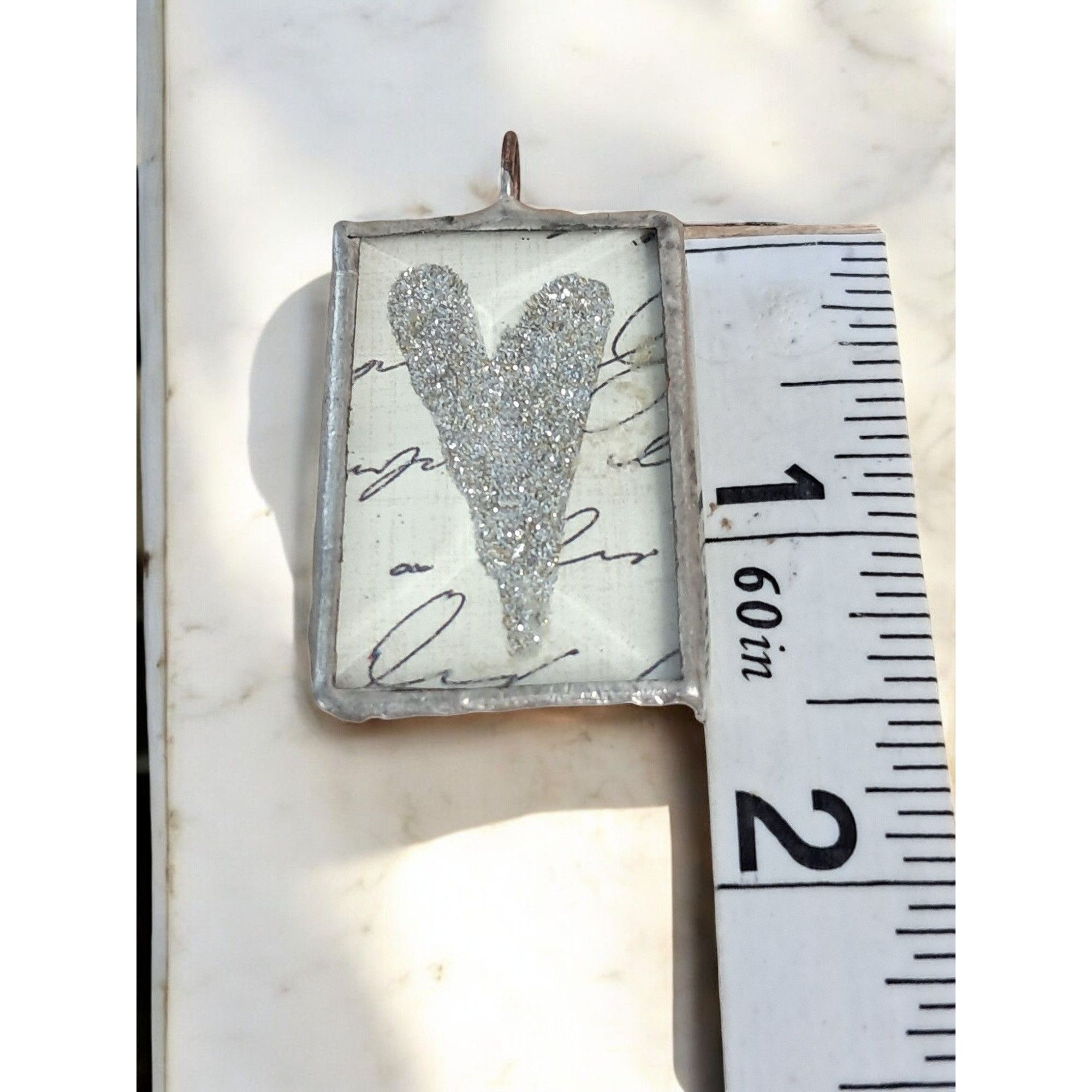 Other Reversible Stained Glass Pendant – Heart & Leopard Print Size ONE SIZE - 4 Thumbnail