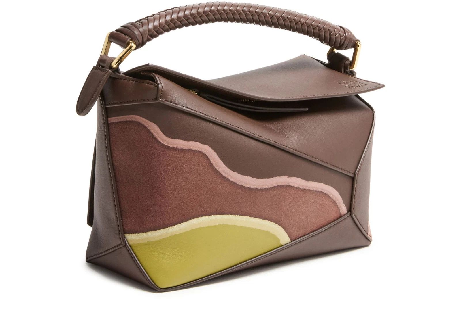 Loewe LOEWE Puzzle Small Edge Choco/Lt Moss Leather Bag Size ONE SIZE - 2 Thumbnail