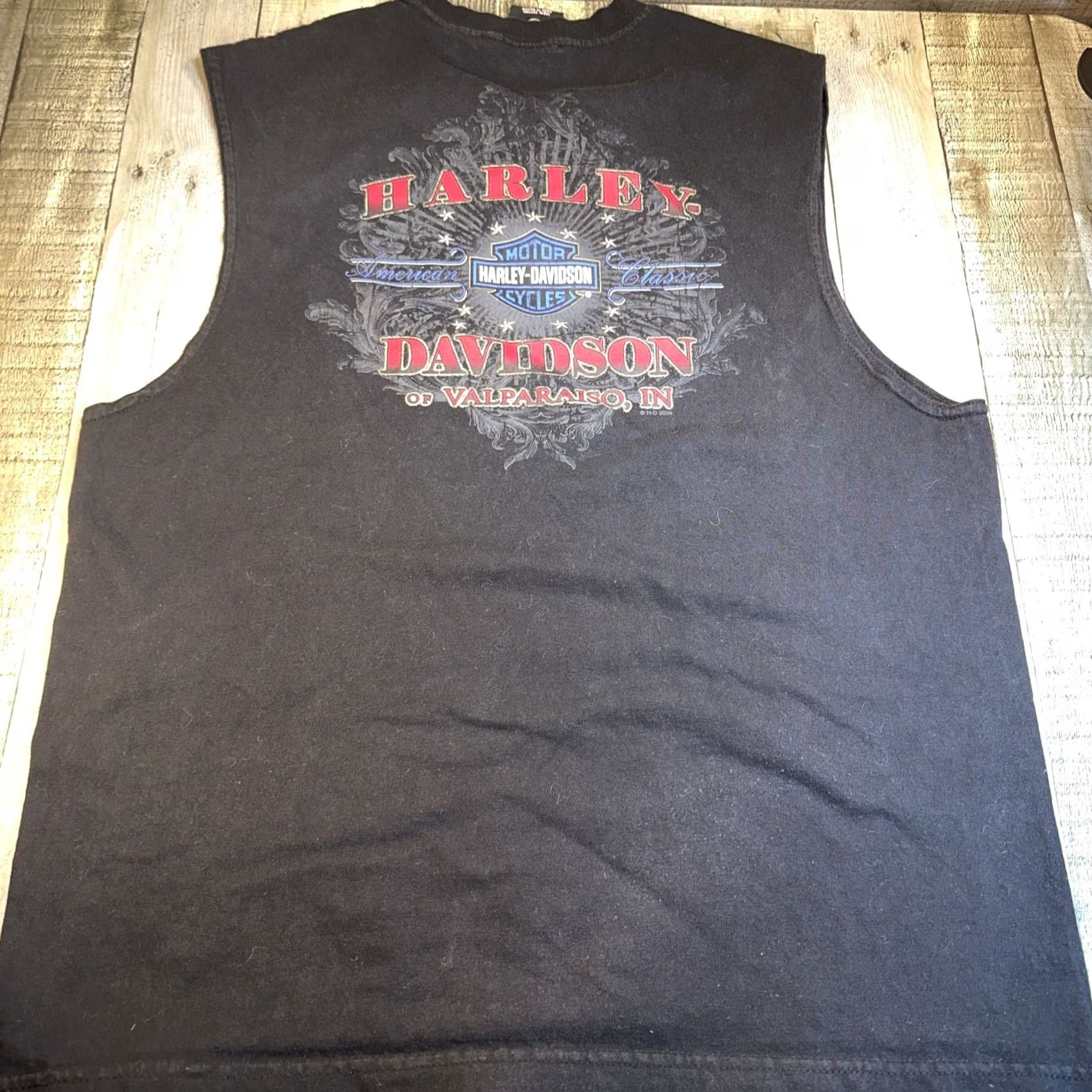 Harley Davidson Harley-Davidson T-Shirt Mens M Black Eagle Flames Sleeveless Y2K Vintage Logo 90s Biker Ride On Size US L / EU 52-54 / 3 - 5 Thumbnail
