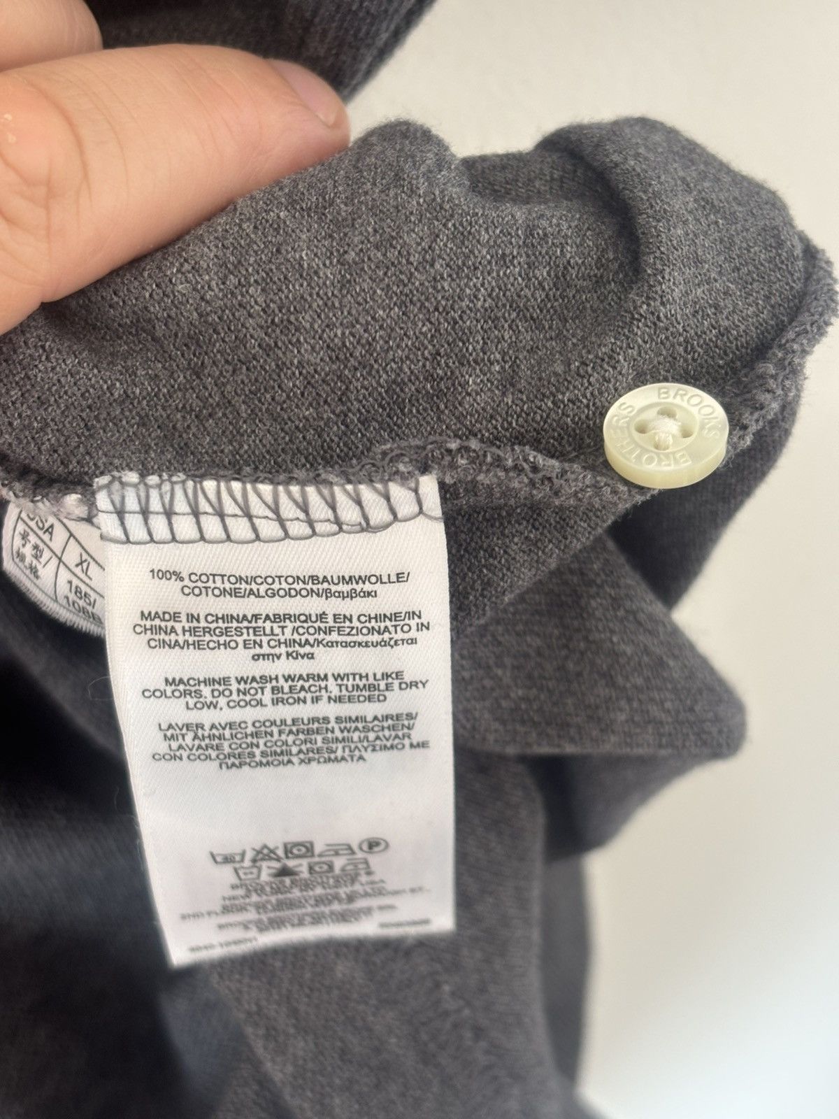 Brooks Brothers Brooks Brothers Pique Polo Grey XL Size US XL / EU 56 / 4 - 4 Thumbnail