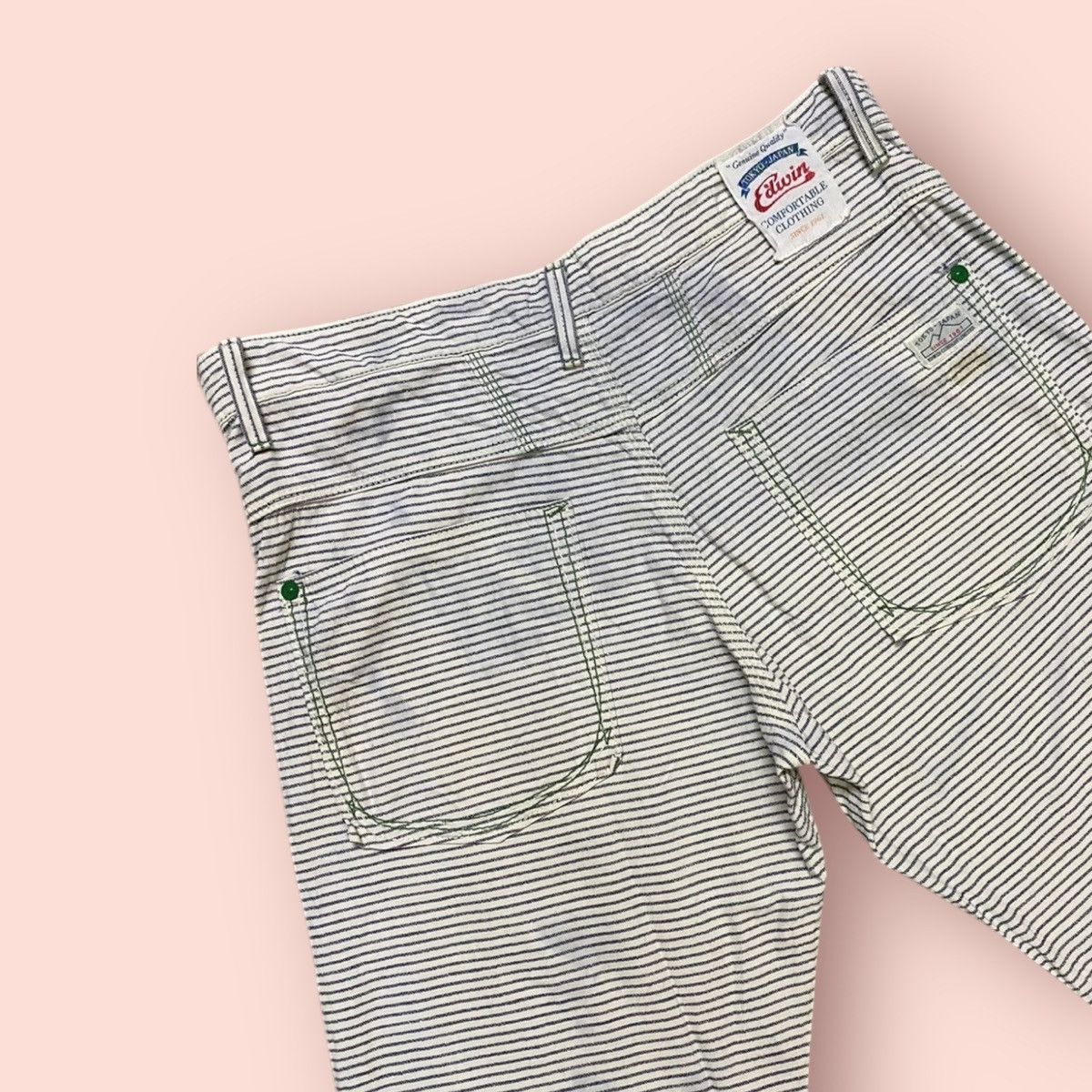 Edwin × Japanese Brand VINTAGE EDWIN ECO FABRIC BANANA FIBER FATIGUE CROP PANTS Size US 31 - 12 Thumbnail