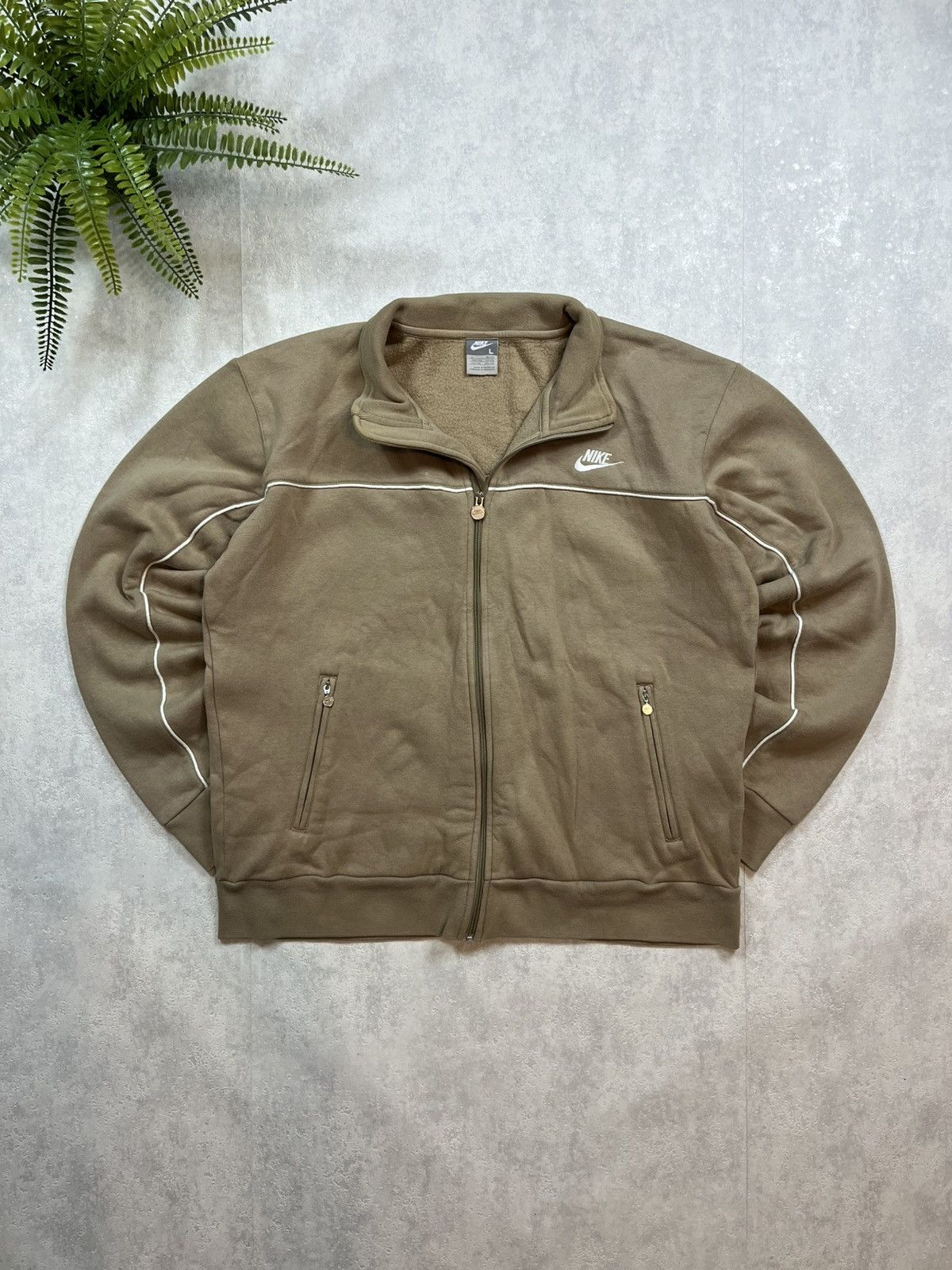 Nike × Vintage 00s Nike Retro Logo Vintage Y2K Oversized Track Jacket Size US L / EU 52-54 / 3 - 1 Thumbnail