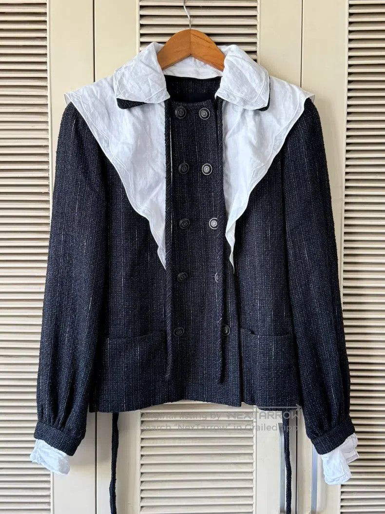 Chanel 2020 Station Series ruffled collar jacket