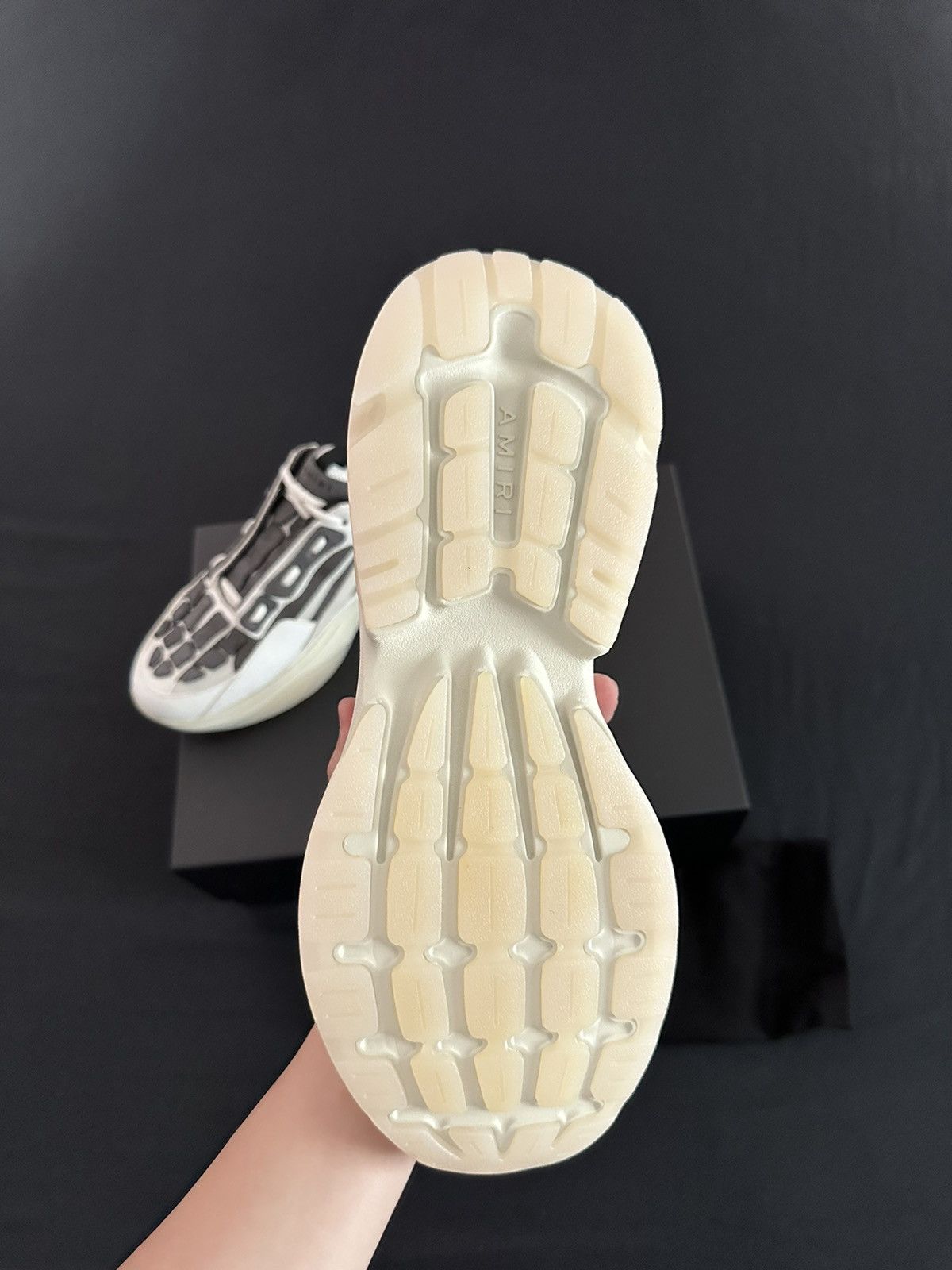 Amiri Amiri Tan Grey Bone Runner Size US 12 / EU 45 - 4 Thumbnail