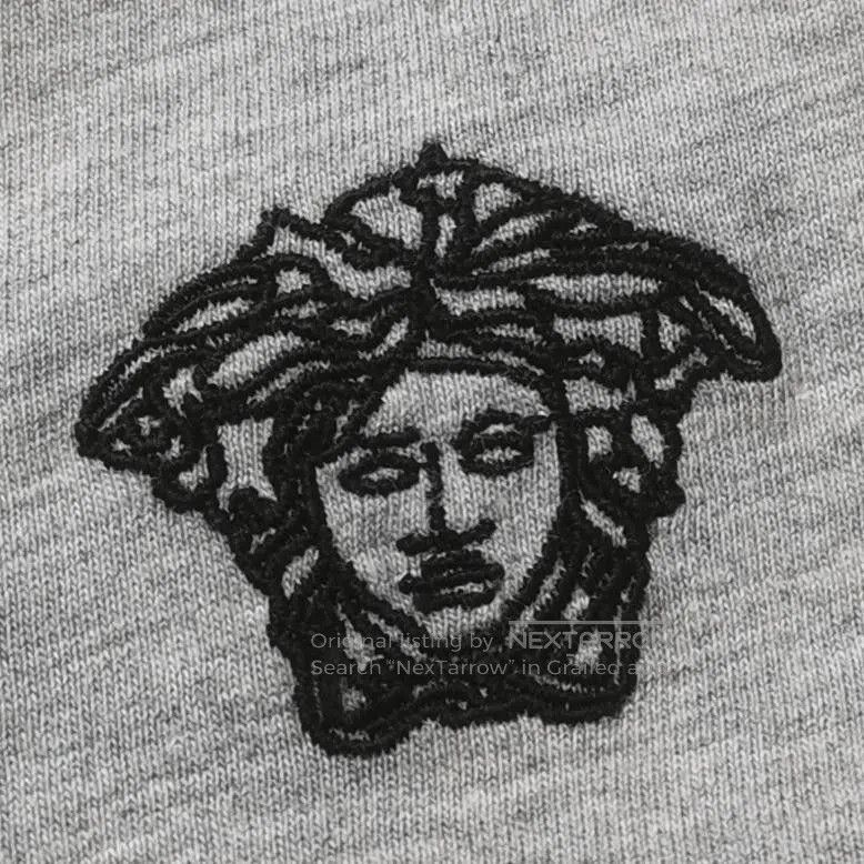 Versace XXL Cotton Crew Neck T-Shirt with Medusa.