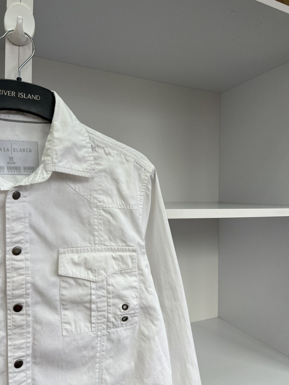 Casablanca × Designer × Vintage Vintage CasaBlanca Denim White Button Up Shirt Size US M / EU 48-50 / 2 - 7 Thumbnail